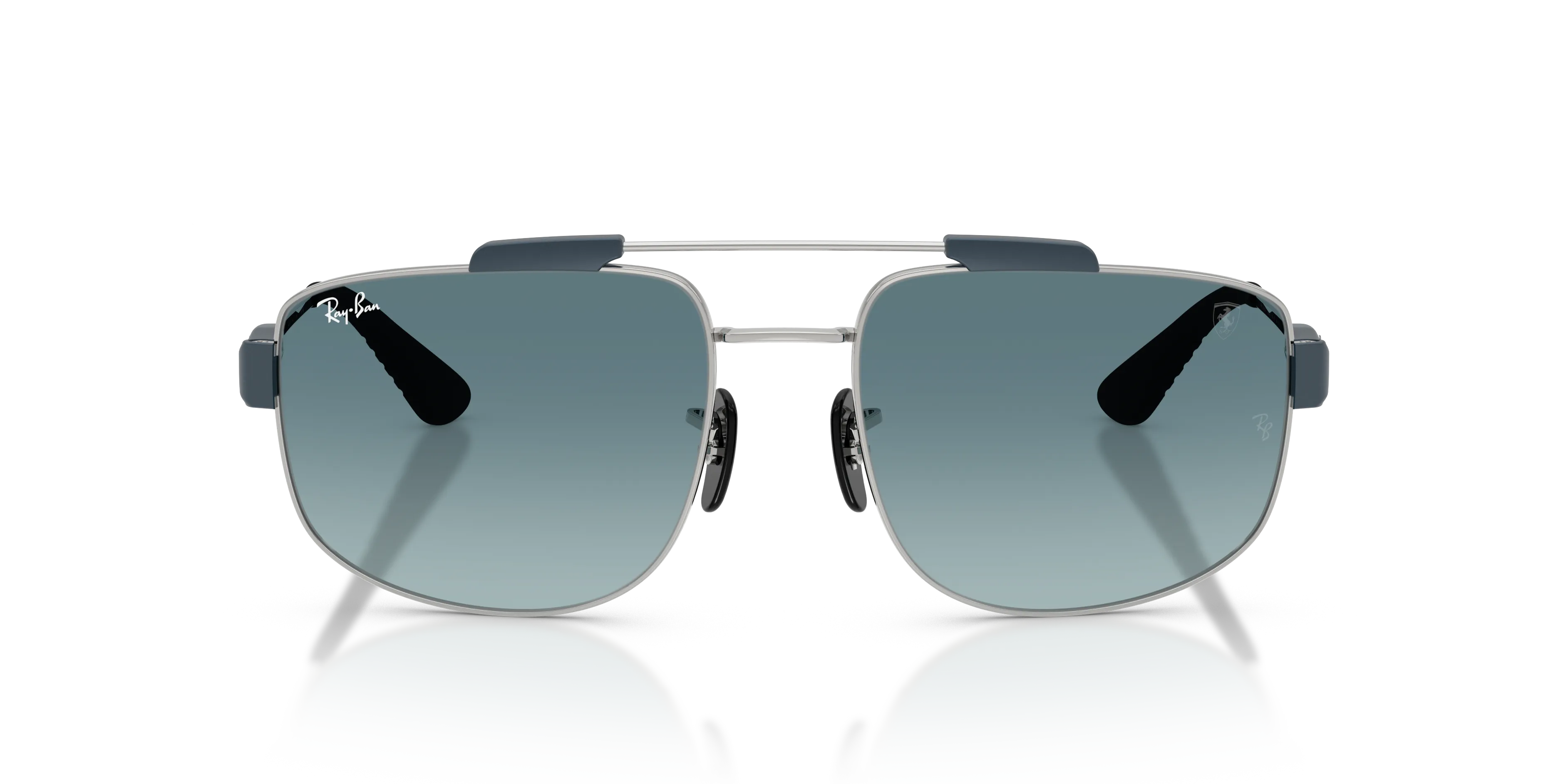 Ray - Ban RB3789M F1383M Occhiali da sole Metallo Argento Squadrata Normale Sfumato - immagine 3