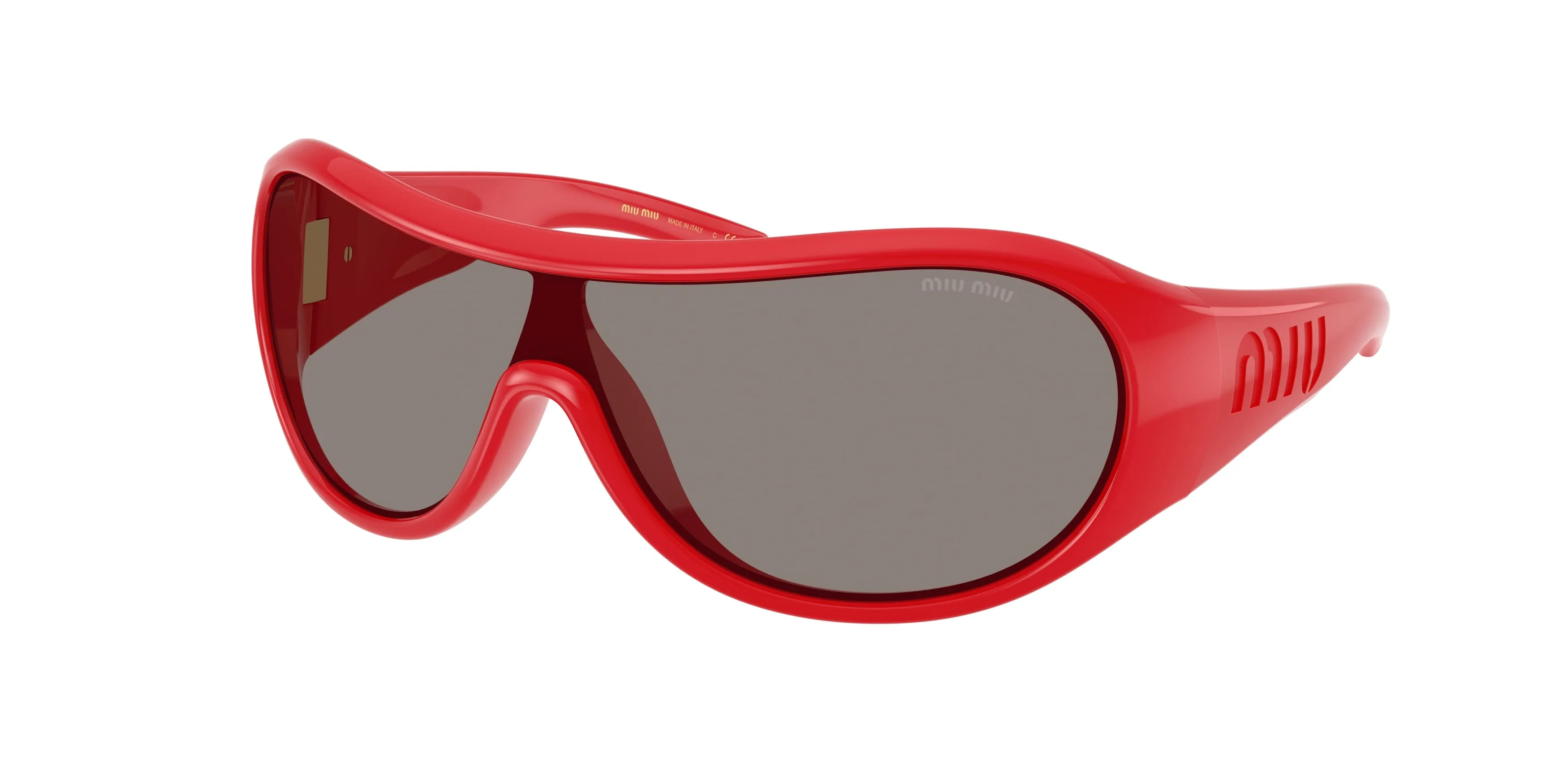 Miu Miu MU B14SU 27N80Q Occhiali da sole Iniettato Rosso Grigio Geometrica Normale - immagine 1