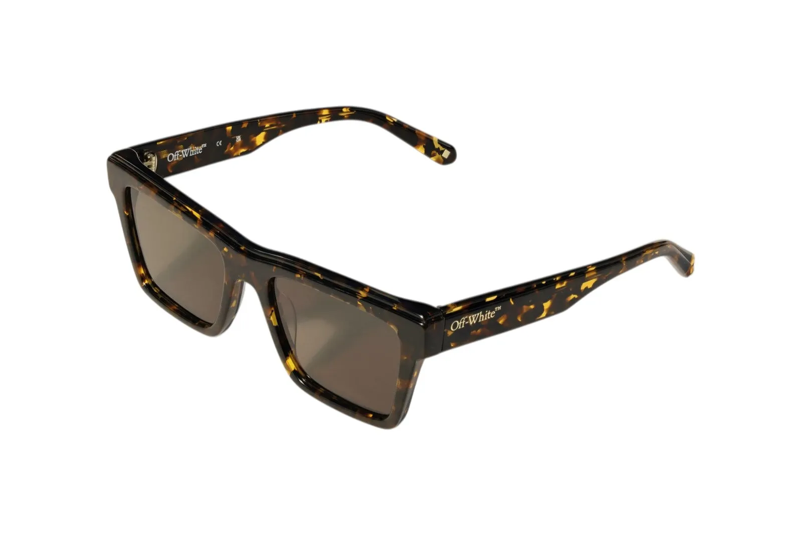 Off-White OW1037 VIRGINIA 6055 Occhiali da sole Acetato Havana Verde Squadrata Normale - immagine 1