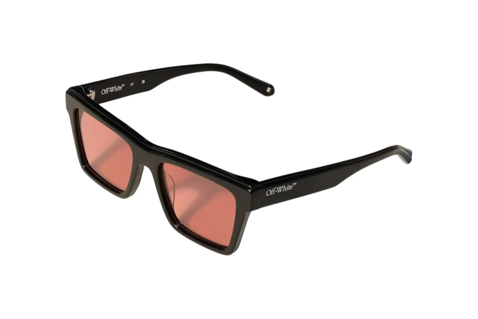 Off-White OW1037 VIRGINIA 1025 Occhiali da sole Acetato Nero Rosso Squadrata Normale - immagine 1