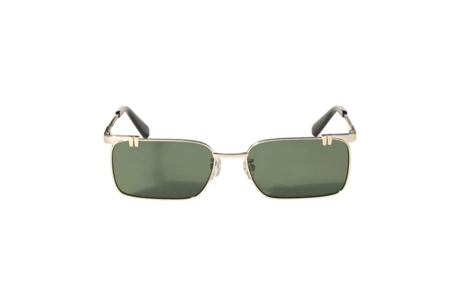 Off-White OW2031 7655 Occhiali da sole Metallo Oro Verde Squadrata Normale - immagine 2
