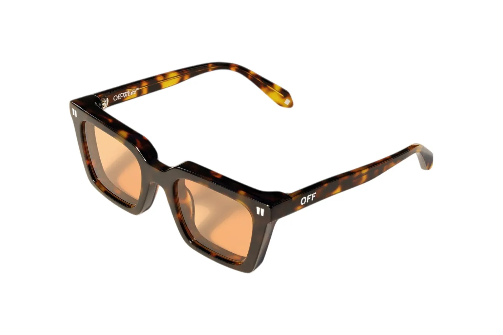 Off-White OW1004 RENO 6D20 Occhiali da sole Acetato Havana Arancione Squadrata Normale - immagine 1