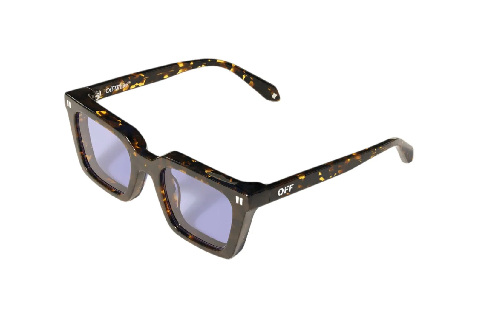 Off-White OW1004 RENO 6055 Occhiali da sole Acetato Havana Azzurro Squadrata Normale - immagine 1