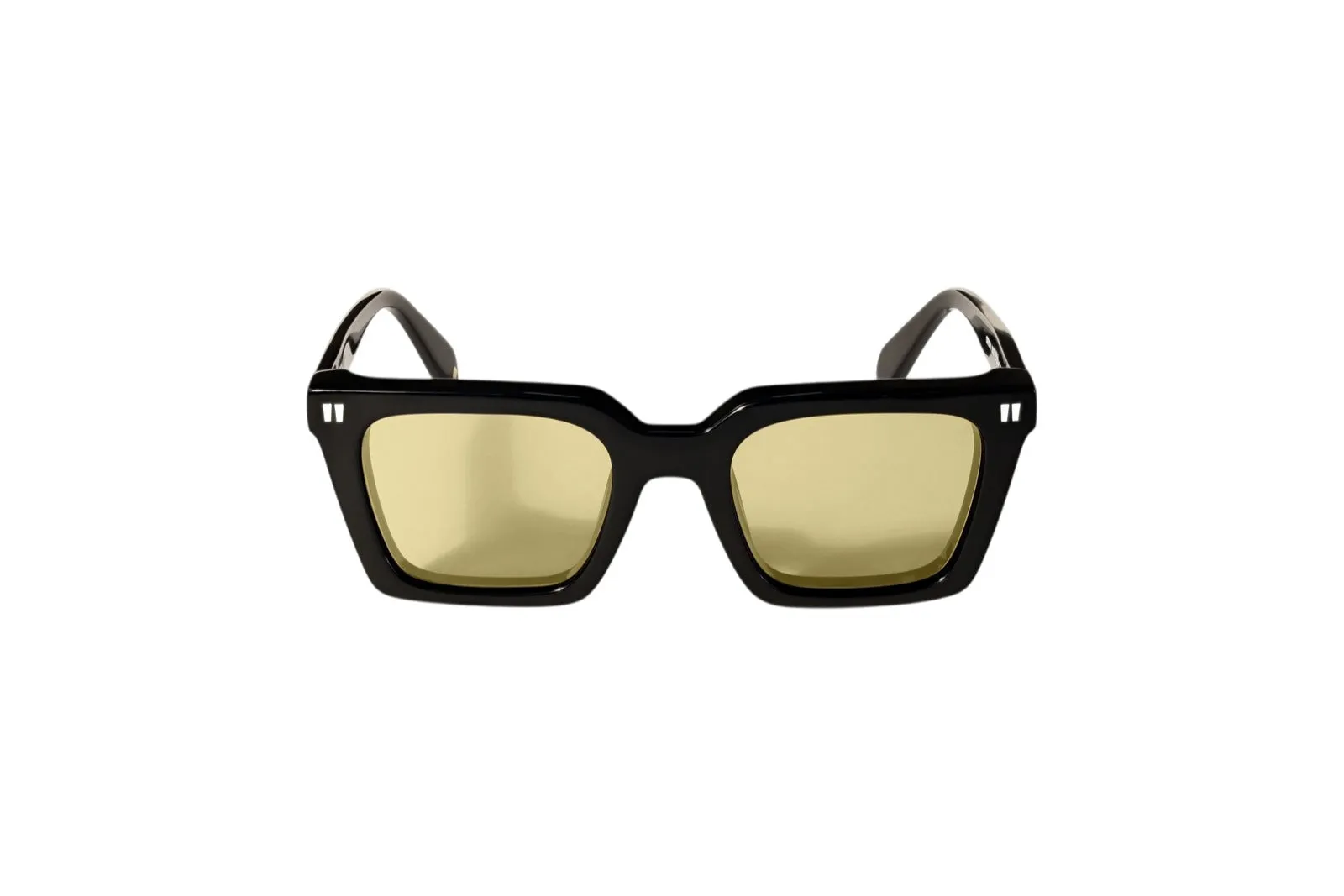 Off-White OW1004 RENO 1018 Occhiali da sole Acetato Nero Giallo Squadrata Normale - immagine 2