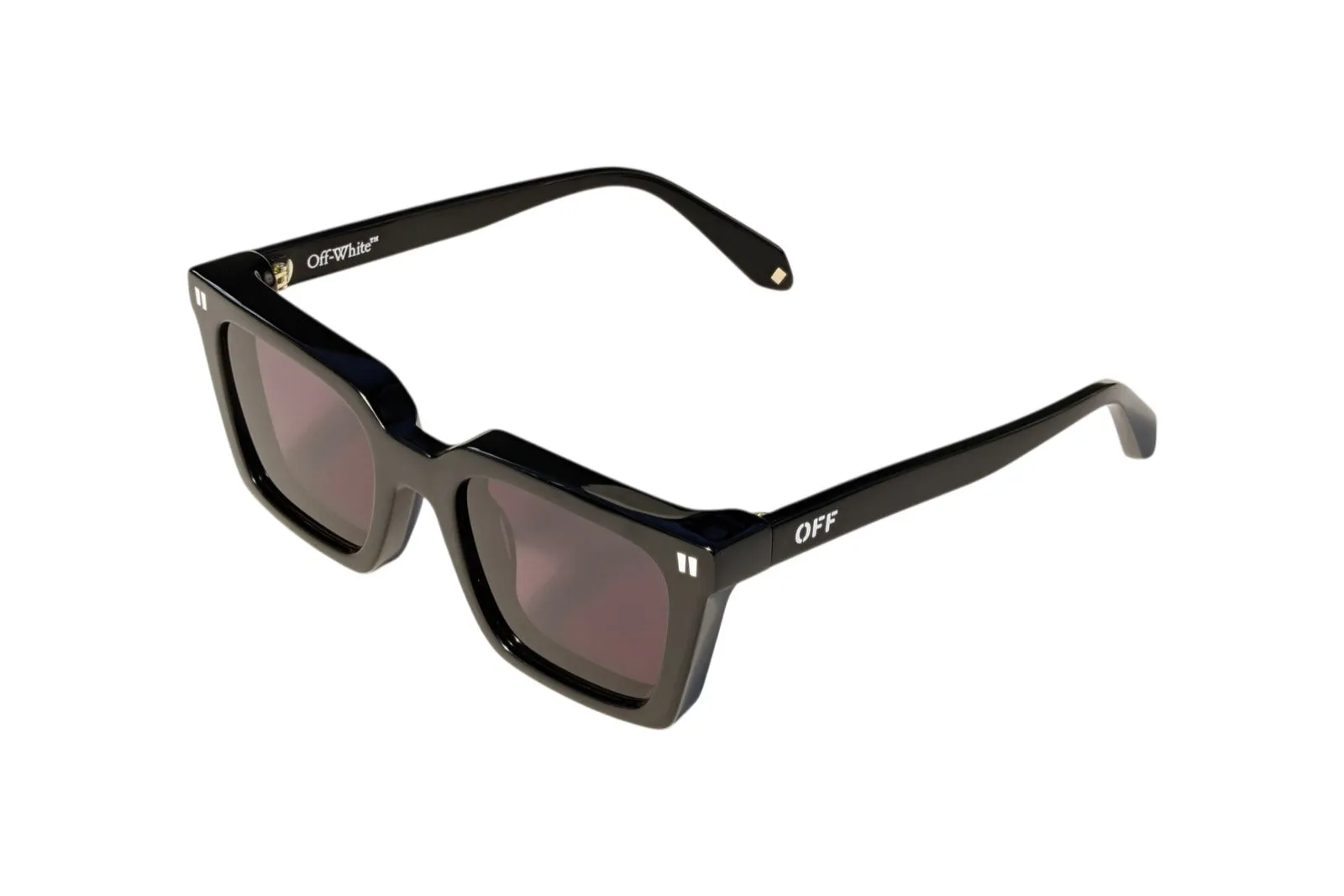 Off-White OW1004 RENO 1007 Occhiali da sole Acetato Nero Fumo Squadrata Normale - immagine 1