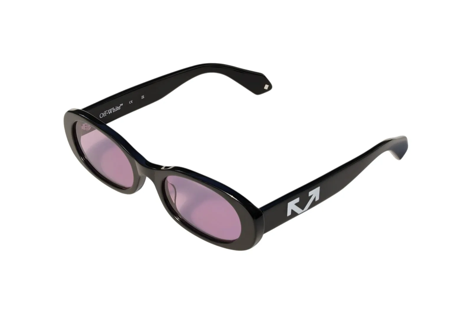 Off-White OW1033 ADAMS 1037 Occhiali da sole Acetato Nero Viola Rotonda Normale - immagine 1