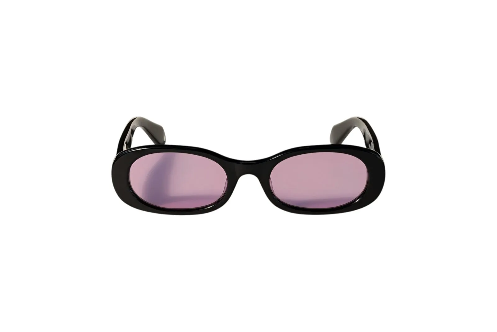 Off-White OW1033 ADAMS 1037 Occhiali da sole Acetato Nero Viola Rotonda Normale - immagine 2