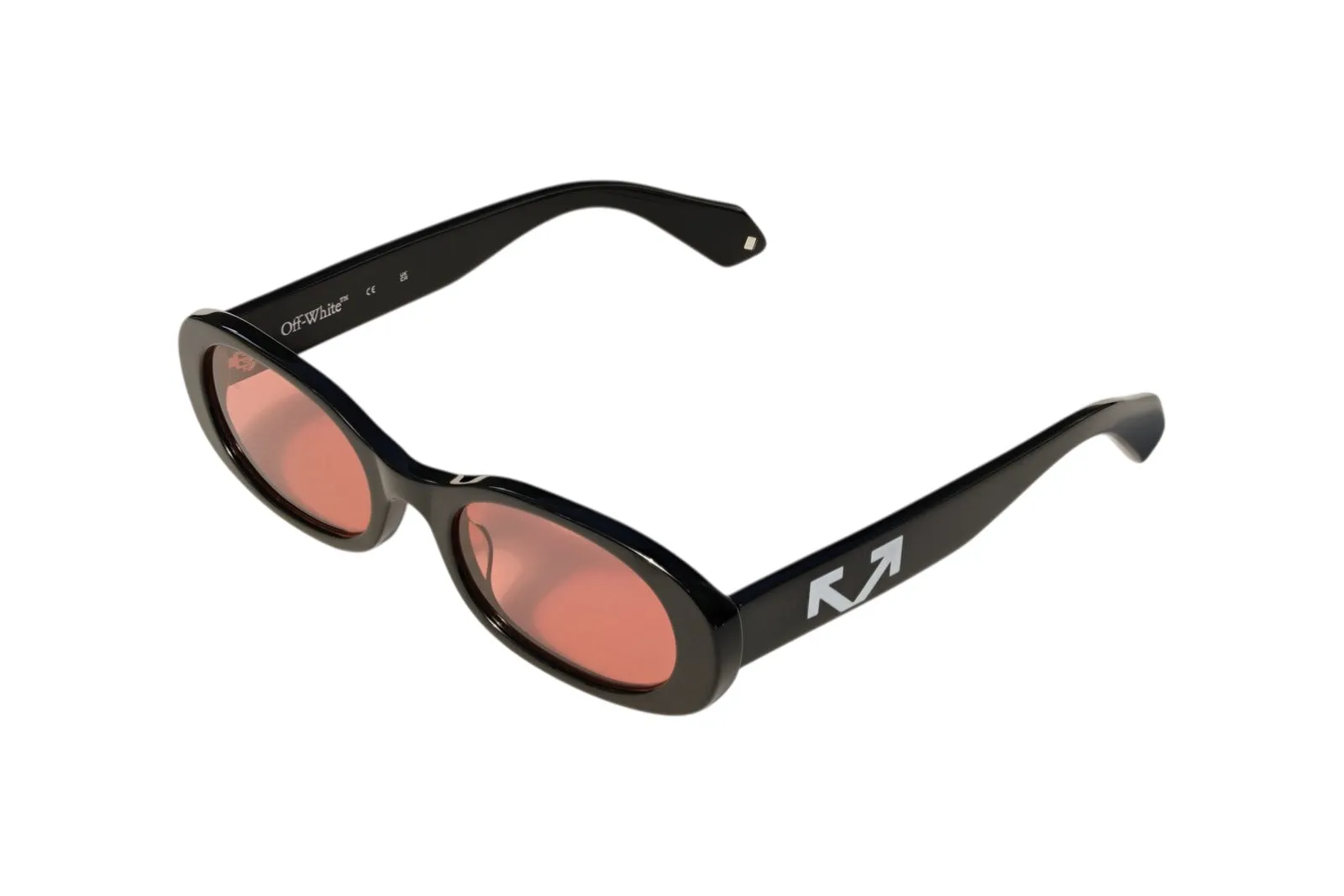 Off-White OW1033 ADAMS 1025 Occhiali da sole Acetato Nero Rosso Rotonda Normale - immagine 1
