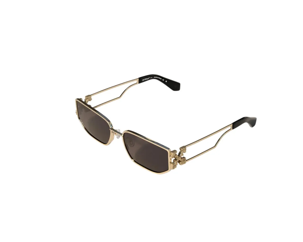 Off-White OW1027 ALLEN 7607 Occhiali da sole Metallo Oro Grigio Squadrata Normale - immagine 1