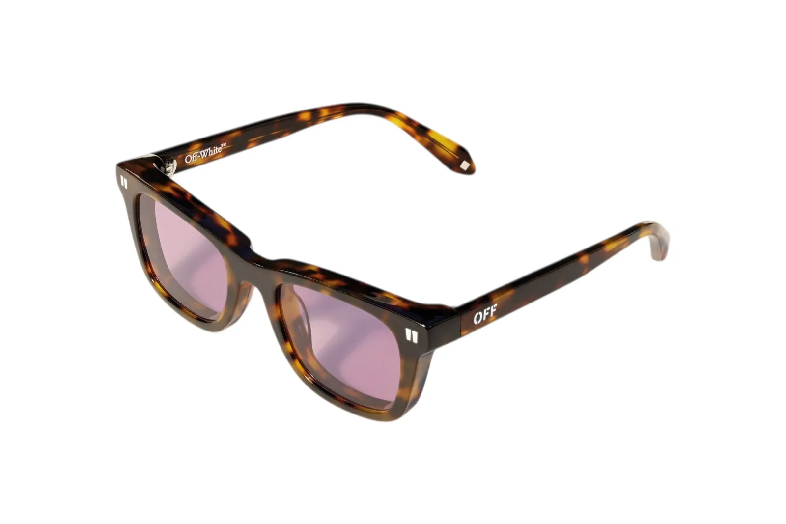 Off-White OW1044 KATY 6D37 Occhiali da sole Acetato Havana Viola Squadrata Normale - immagine 1