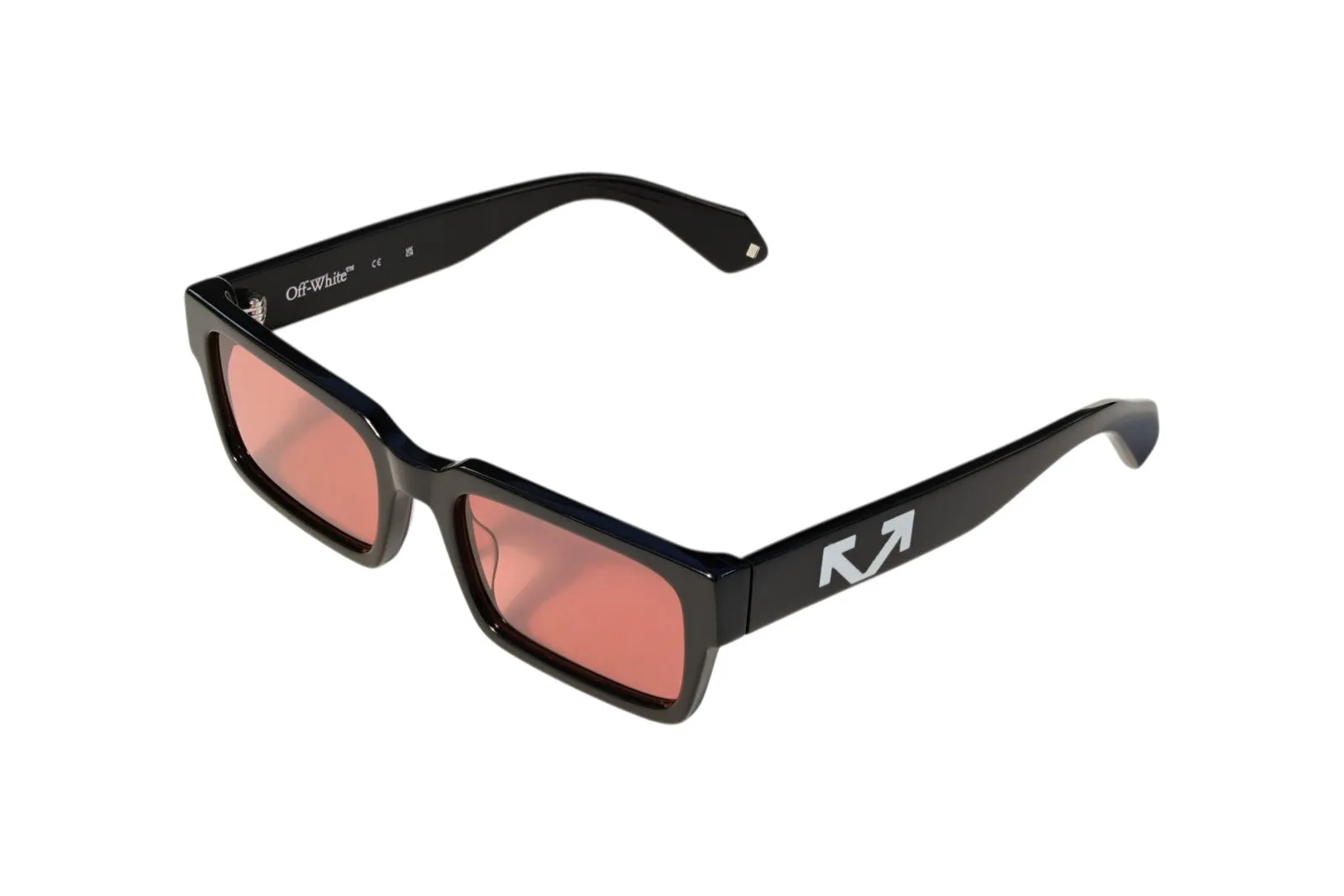 Off-White OW1032 HUNTINGTON 1025 Occhiali da sole Acetato Nero Rosso Squadrata Normale - immagine 1