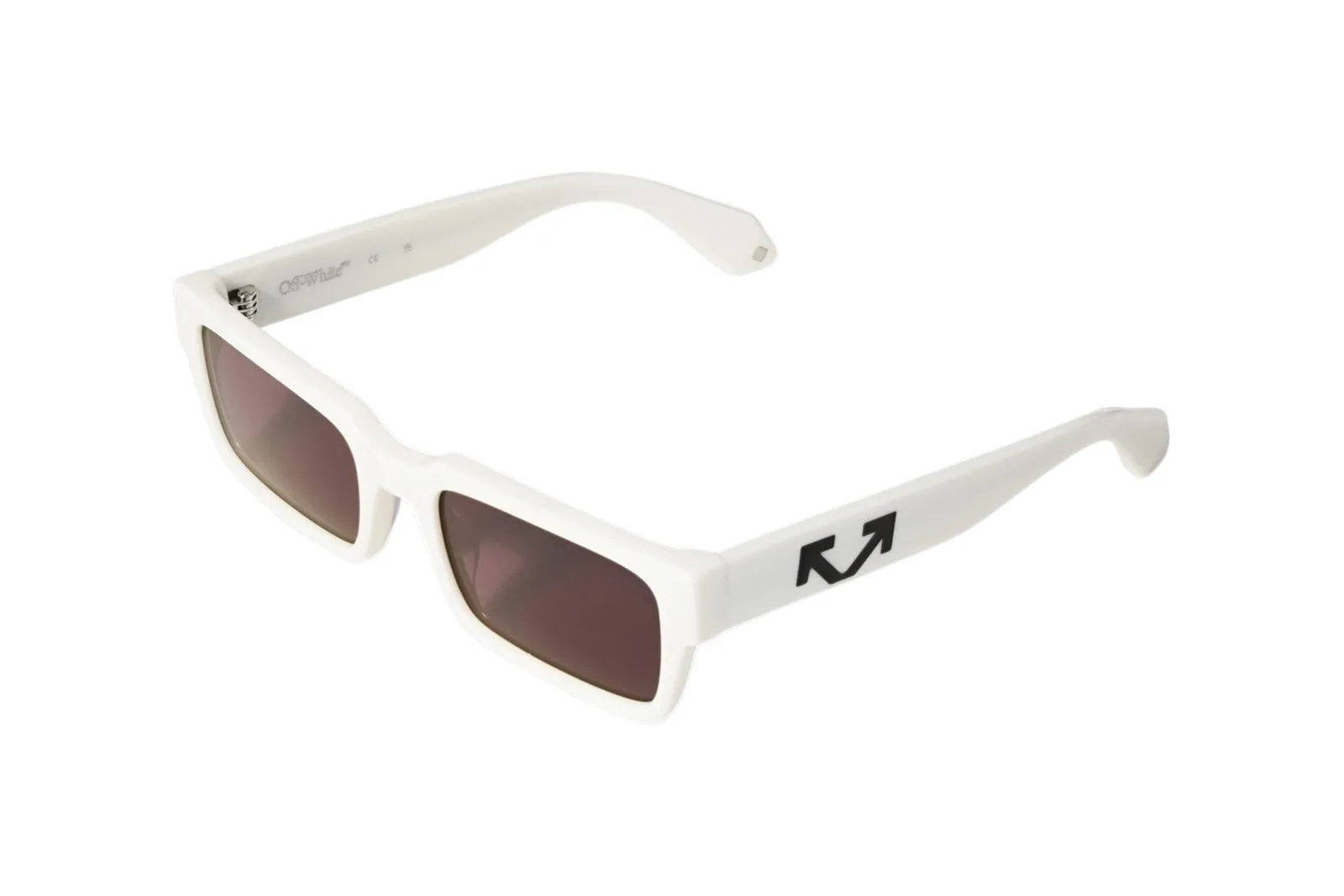 Off-White OW1032 HUNTINGTON 107 Occhiali da sole Acetato Bianco Fumo Squadrata Normale - immagine 1