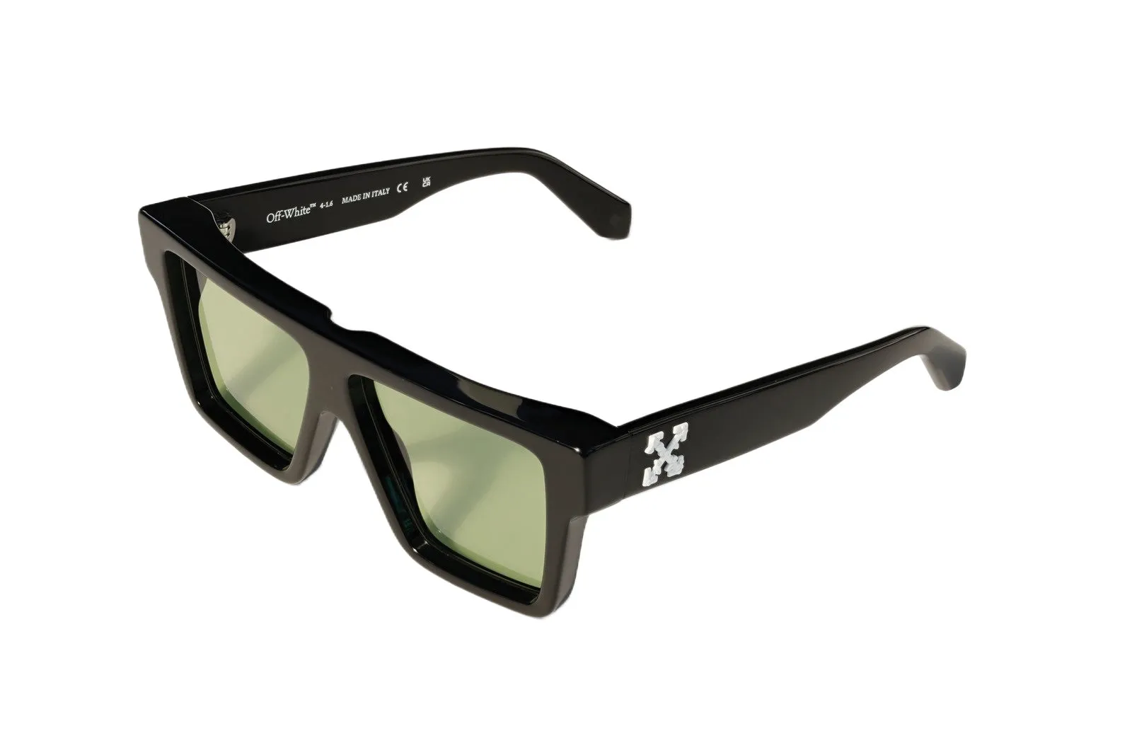 Off-White OW1052 BERKELEY 1050 Occhiali da sole Acetato Nero Verde Squadrata Normale - immagine 1