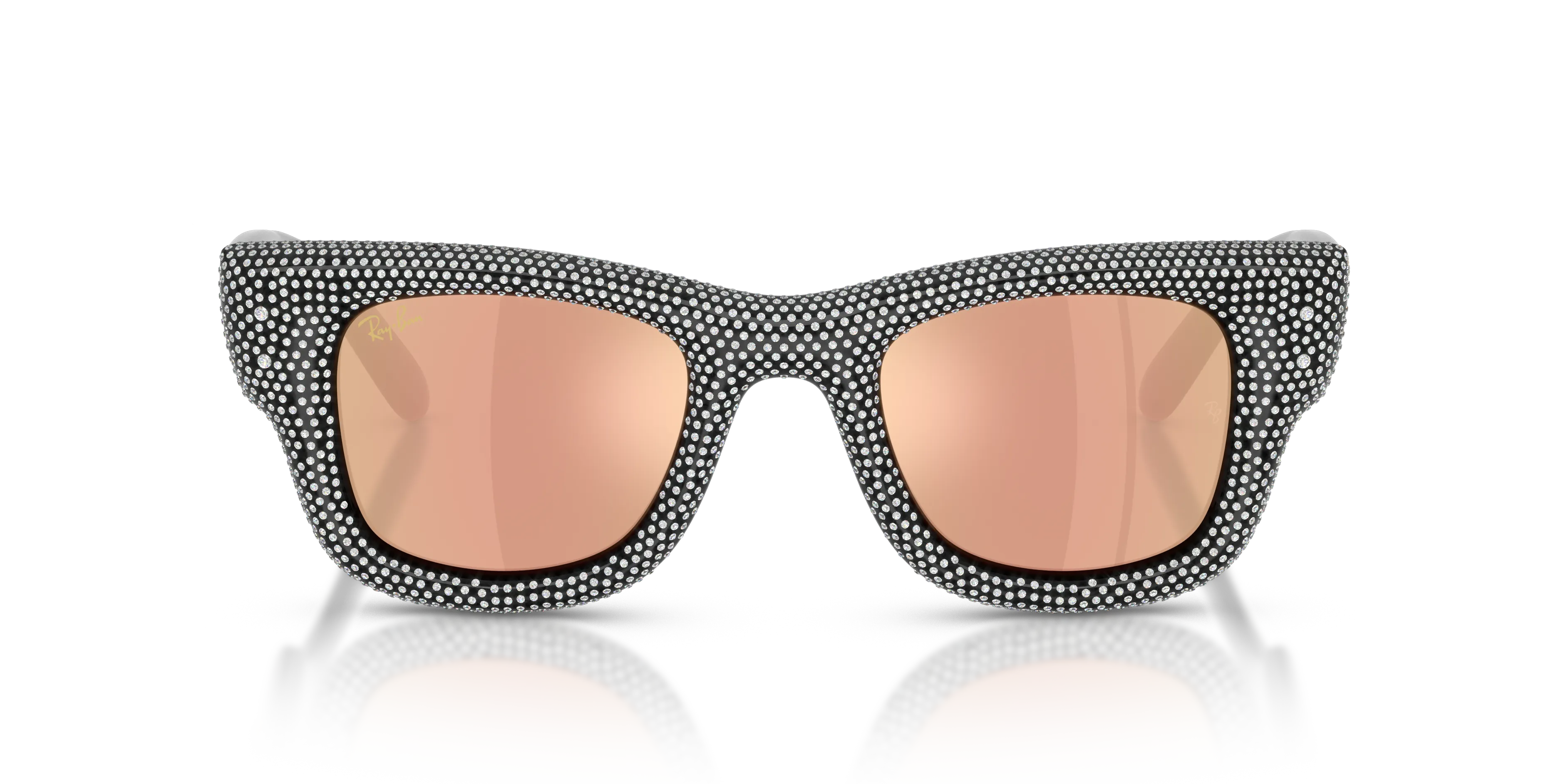 Ray - Ban RB4940BP WAYFARER PUFFER 68657J Occhiali da sole Nylon Nero Marrone Squadrata Specchiate - immagine 3
