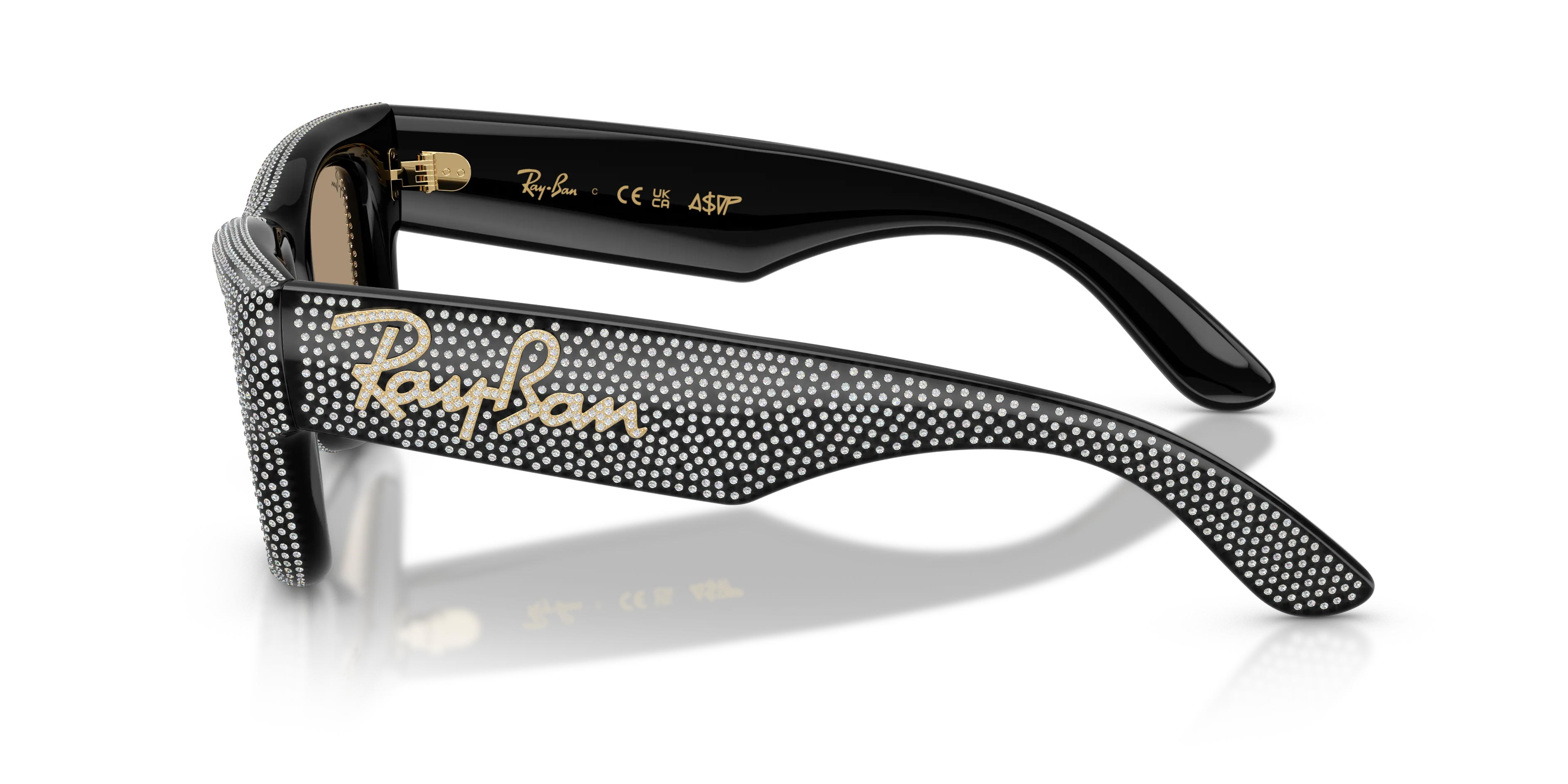 Ray - Ban RB4940BP WAYFARER PUFFER 68657J Occhiali da sole Nylon Nero Marrone Squadrata Specchiate - immagine 4