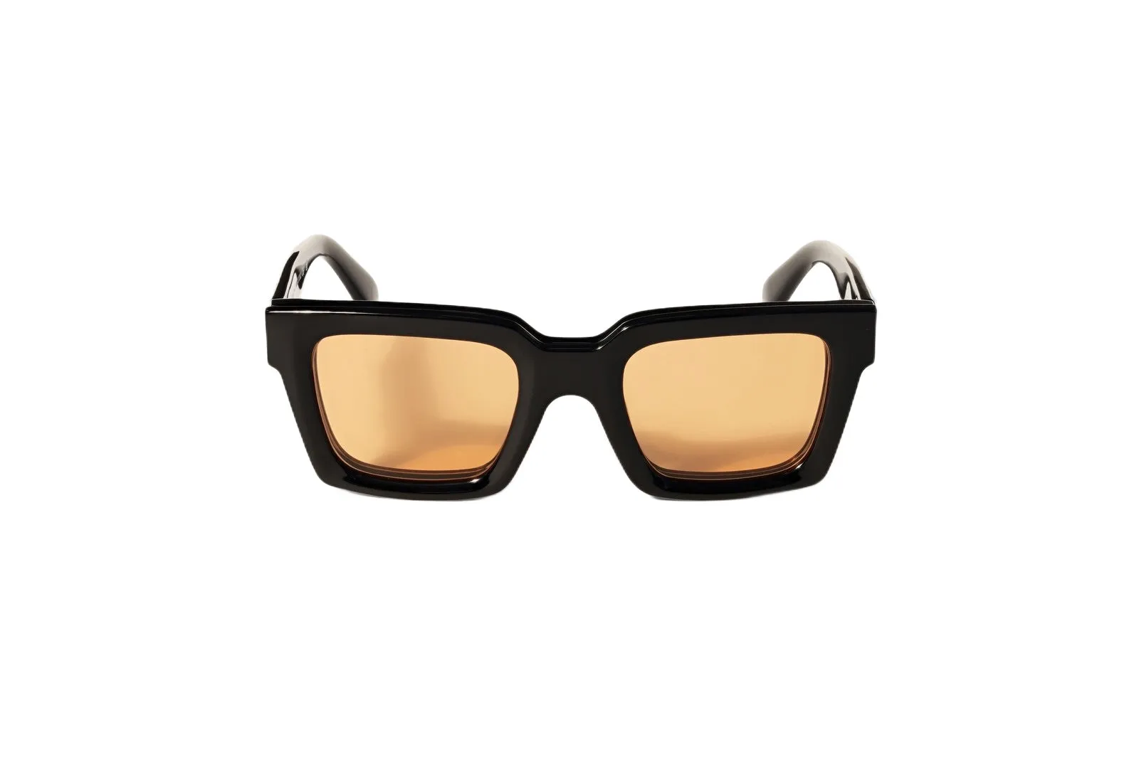 Off-White OW9000 CLIP ON 1020 Occhiali da sole Acetato Nero Arancione Squadrata Normale - immagine 2