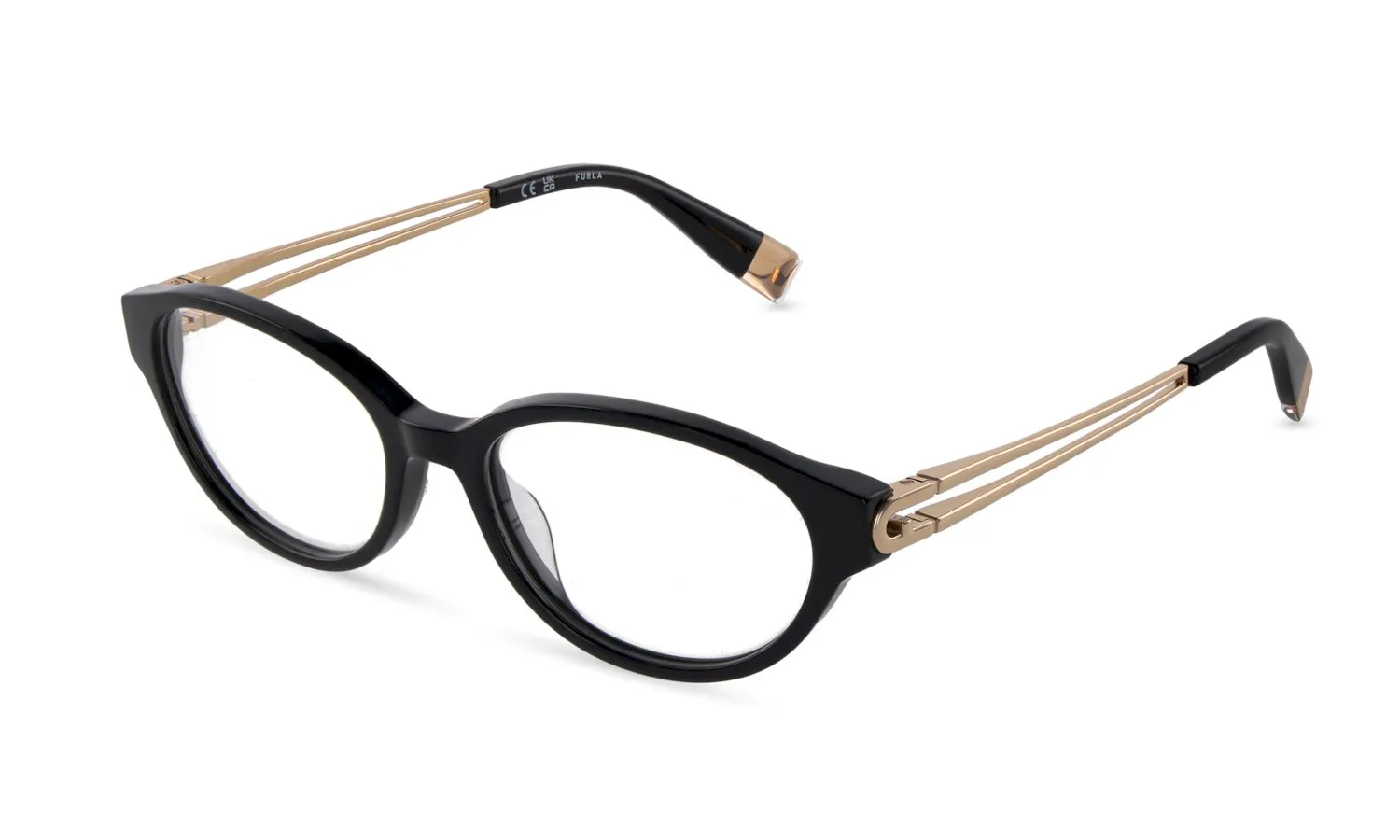 Furla VFUB31 700Y Montature da vista Acetato Nero Rotonda - immagine 1