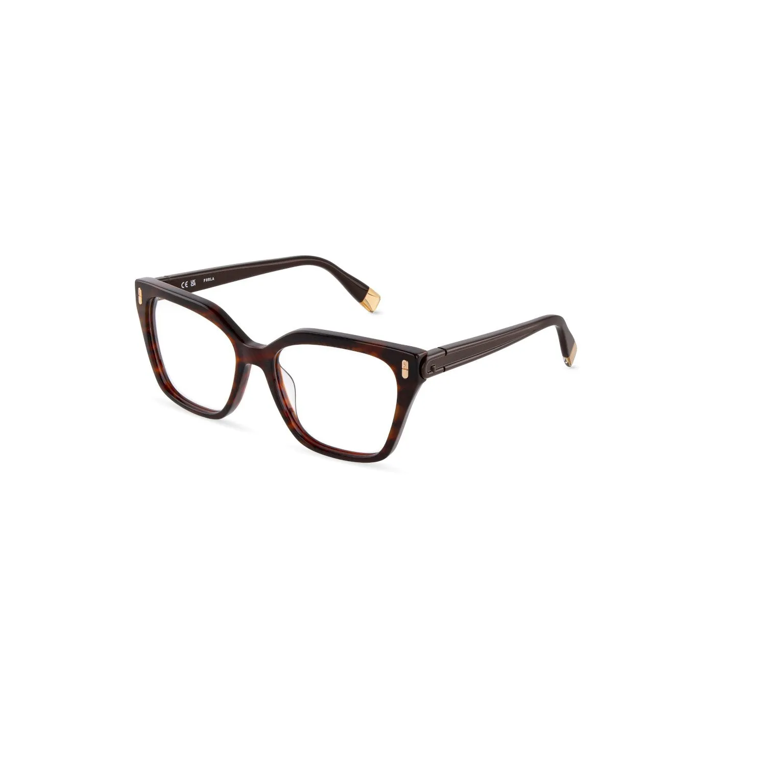 Furla VFUA95 0C10 Montature da vista Acetato Havana Squadrata - immagine 1