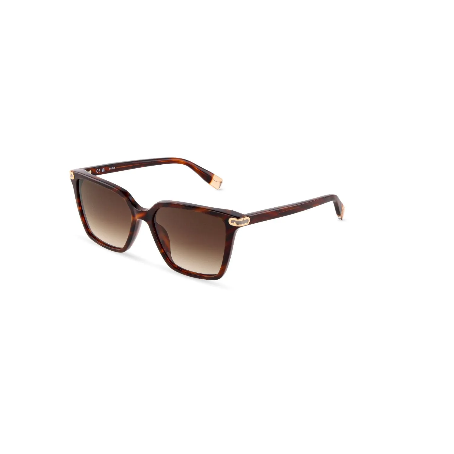 Furla SFUB13 0C10 Occhiali da sole Acetato Havana Marrone Squadrata Normale Sfumato - immagine 1