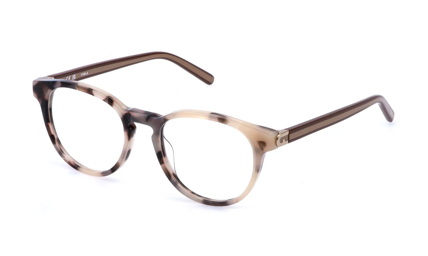 Furla VFU993 0XA5 Montature da vista Acetato Marrone Pantos - immagine 1