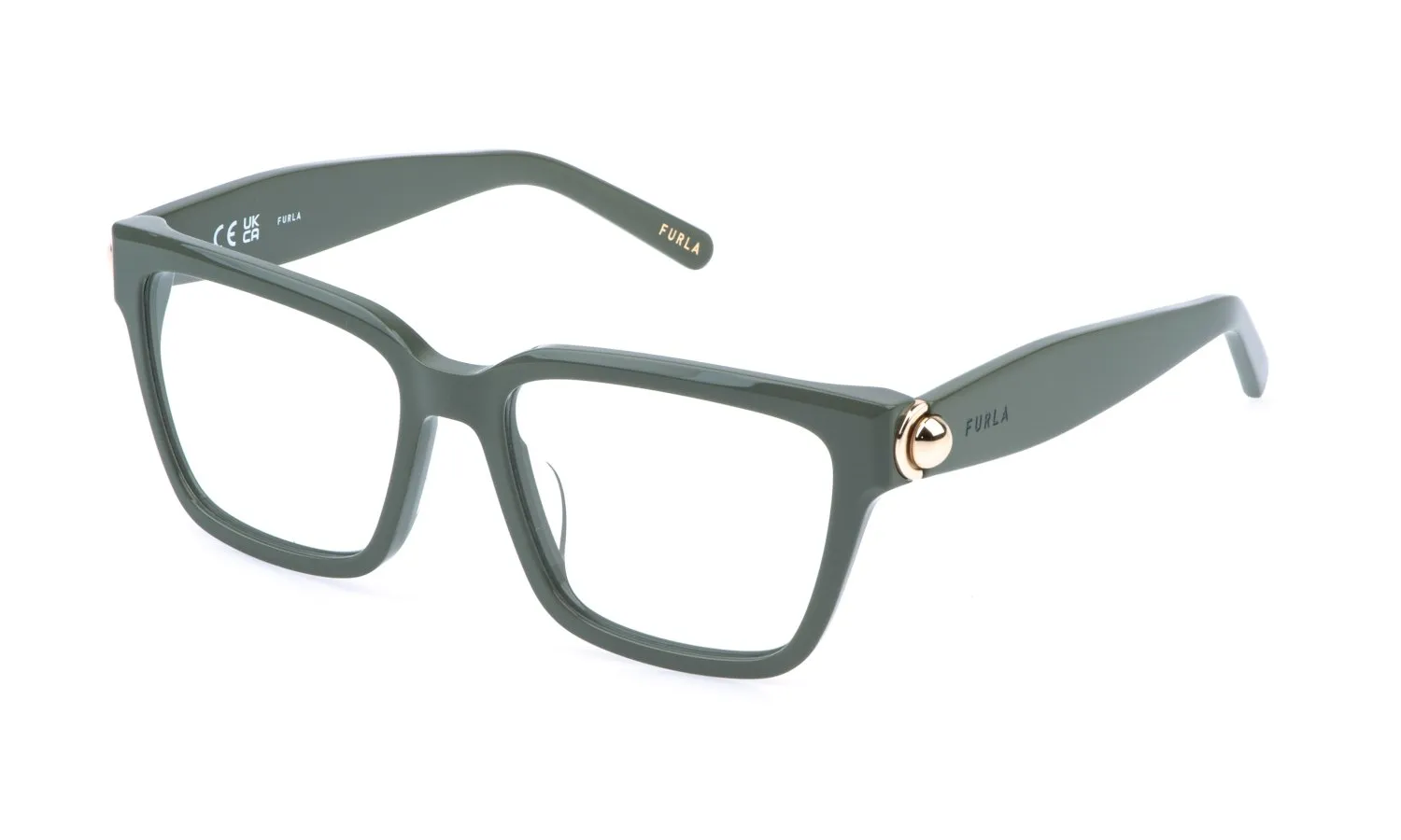 Furla VFU990 06S9 Montature da vista Acetato Verde Squadrata - immagine 1