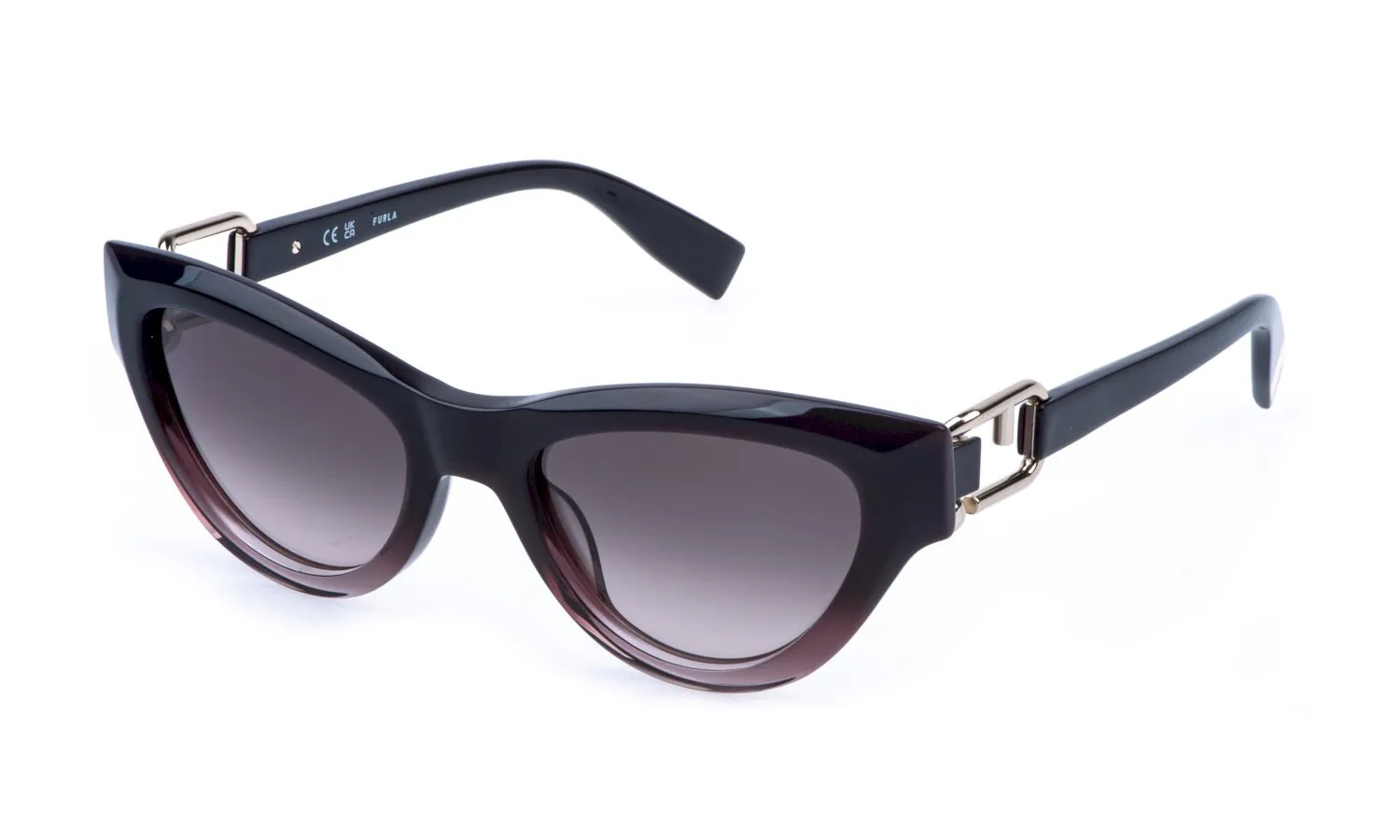 Furla SFU982 0G45 Occhiali da sole Acetato Viola Marrone Cat Eye Normale Sfumato - immagine 1
