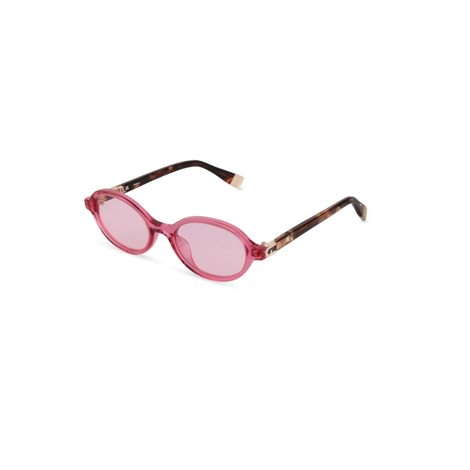 Furla SFU972 0W11 Occhiali da sole Acetato Rosa Rosa Rotonda Normale - immagine 1