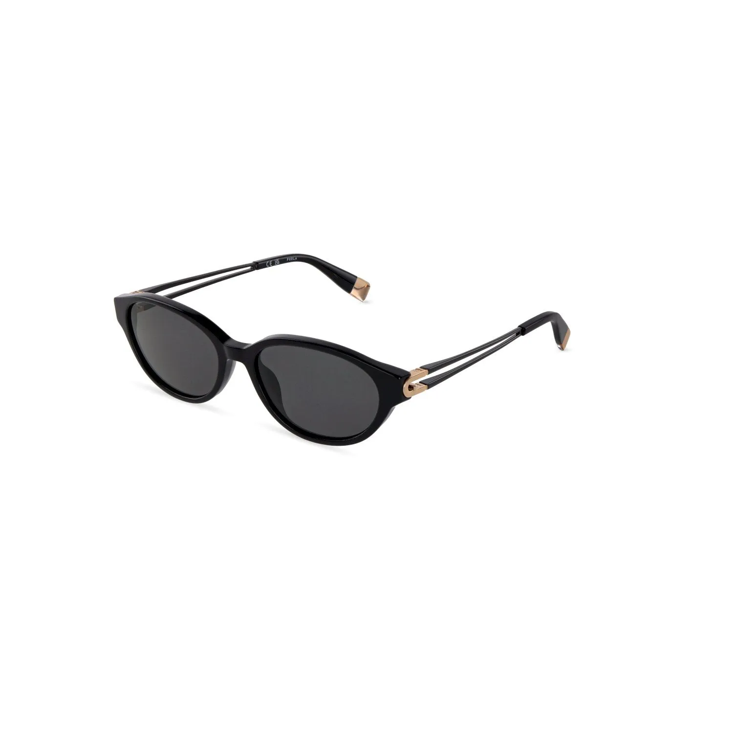 Furla SFUB31 0700 Occhiali da sole Acetato Nero Fumo Geometrica Normale - immagine 1