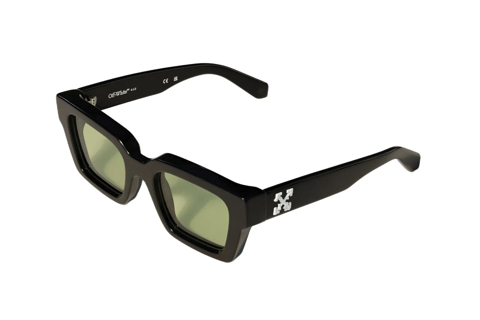 Off-White OW1022 VIRGIL 1050 Occhiali da sole Acetato Nero Verde Squadrata Normale - immagine 1
