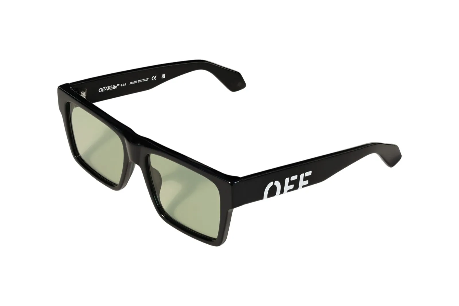 Off-White OW1034 CASPER 1050 Occhiali da sole Acetato Nero Verde Squadrata Normale - immagine 1