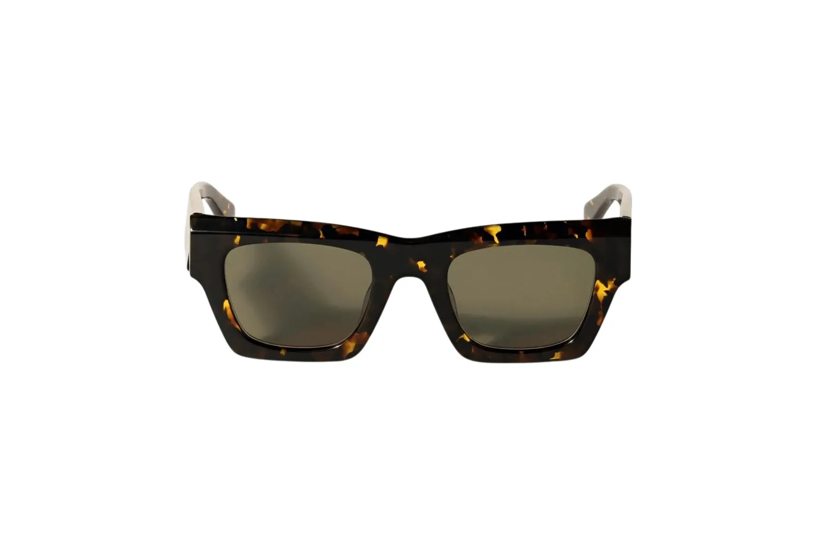 Off-White OW1006 DAVIE 6055 Occhiali da sole Acetato Havana Verde Squadrata Normale - immagine 2