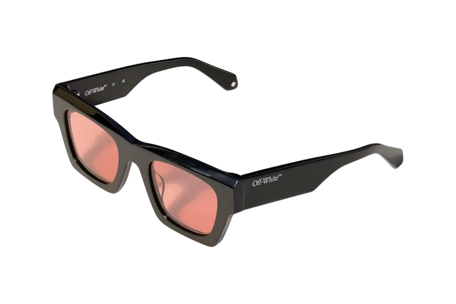 Off-White OW1006 DAVIE 1025 Occhiali da sole Acetato Nero Rosso Squadrata Normale - immagine 1