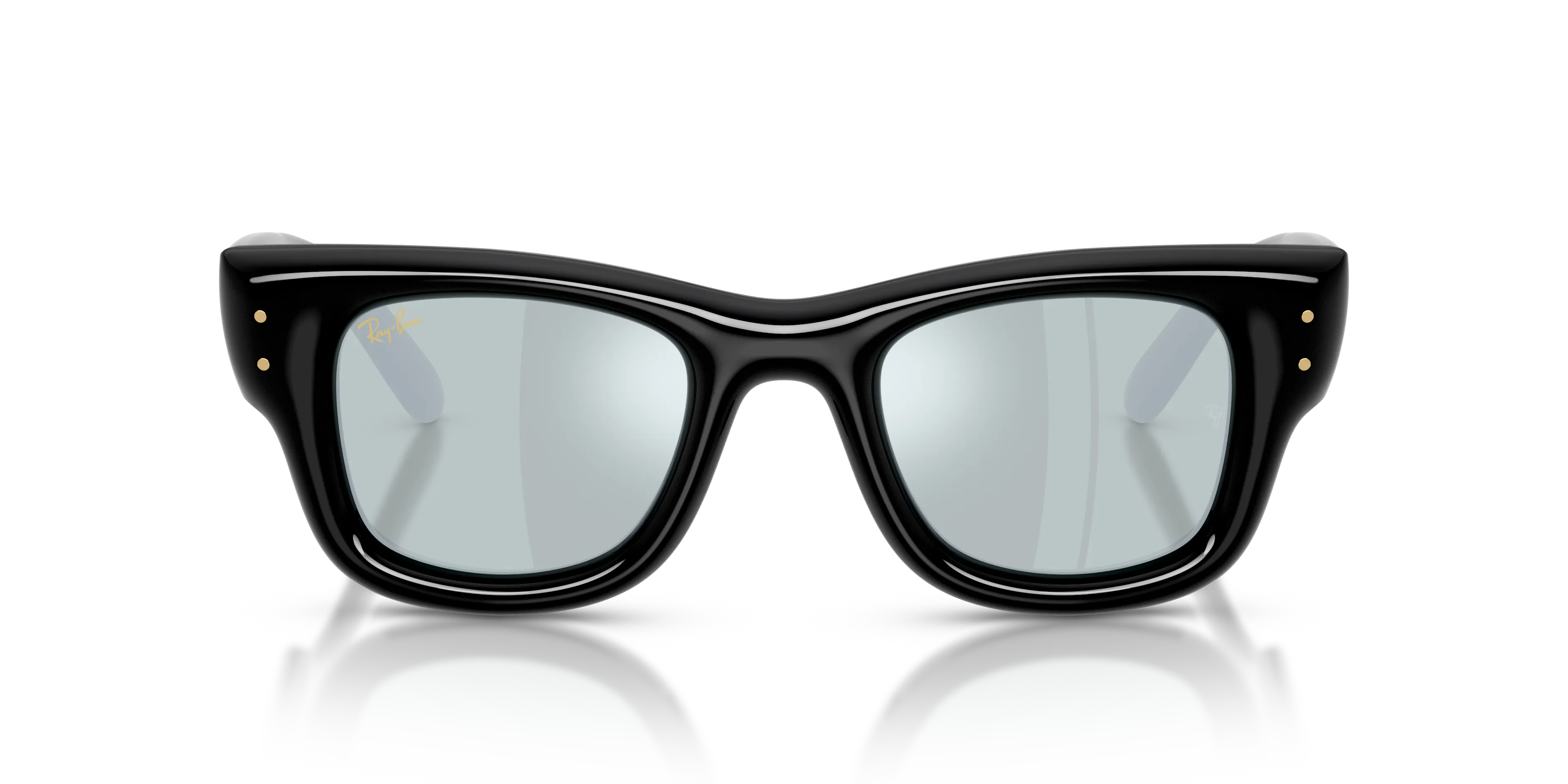 Ray - Ban RB4940 WAYFARER PUFFER 601/30 Occhiali da sole Nylon Nero [""] Squadrata Normale Specchiato - immagine 3
