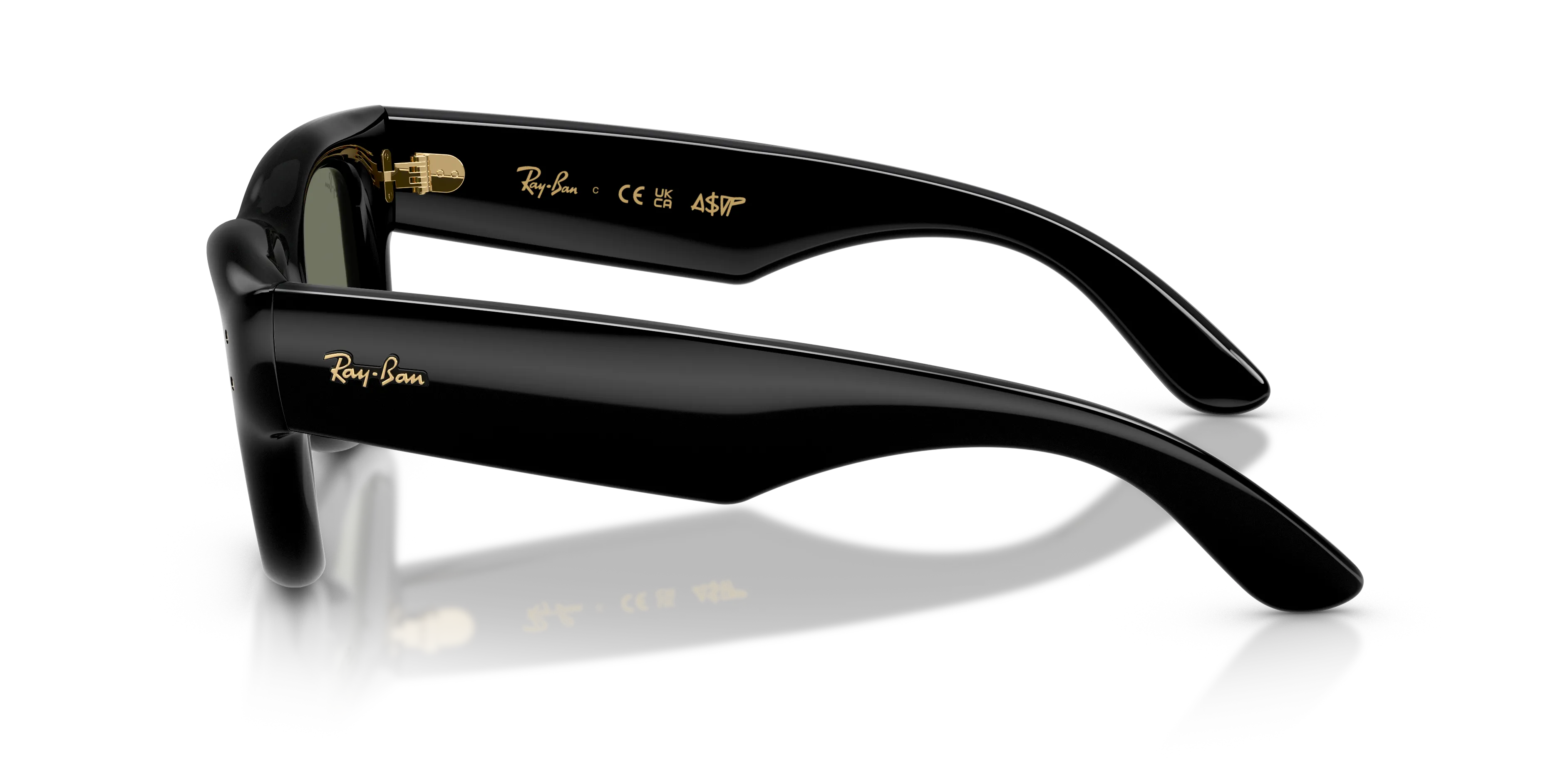 Ray - Ban RB4940 WAYFARER PUFFER 601/30 Occhiali da sole Nylon Nero [""] Squadrata Normale Specchiato - immagine 4
