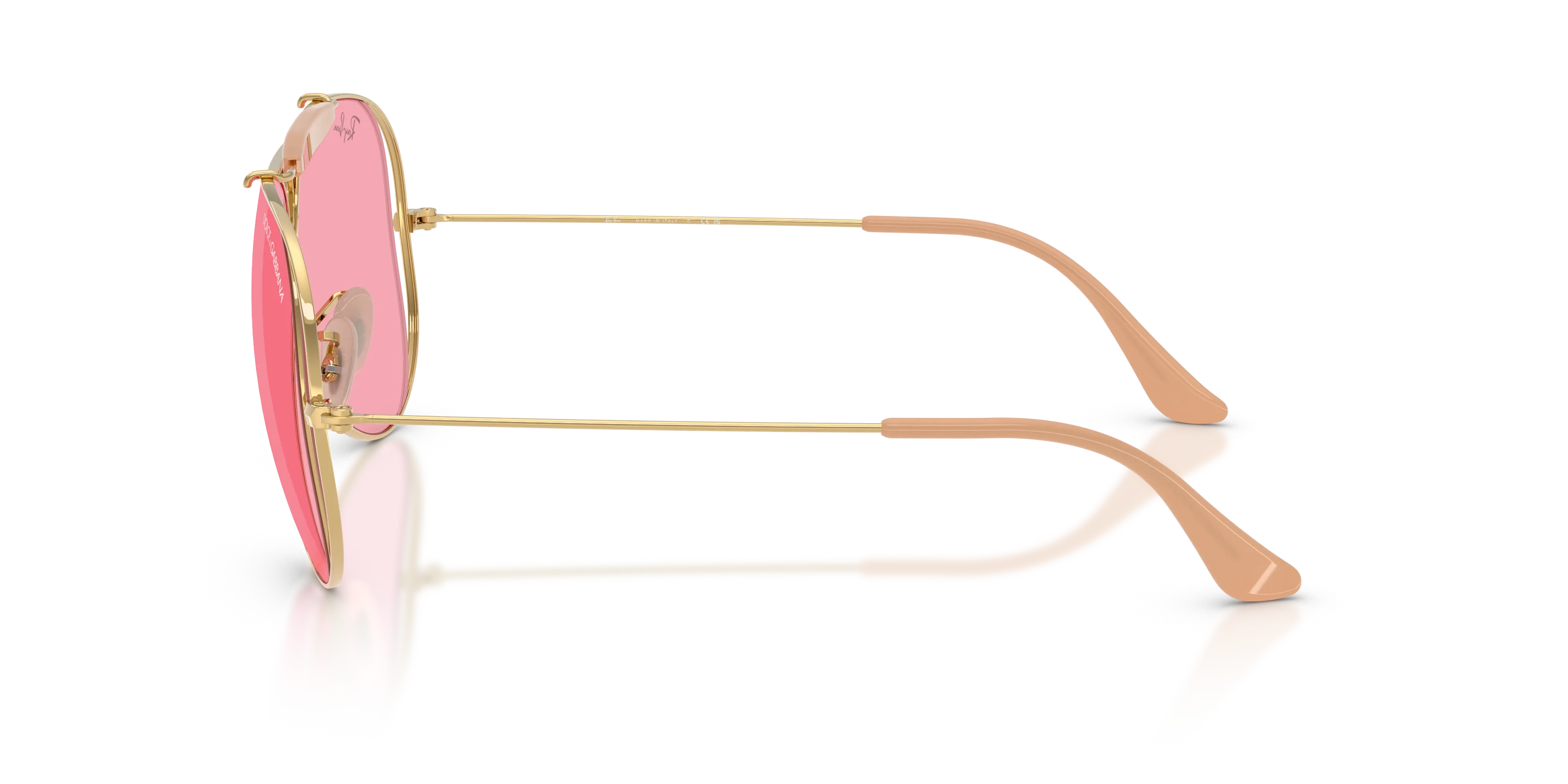 Ray - Ban RB3138M 001/84 Occhiali da sole Metallo Oro Rosa Pilot Normale - immagine 4