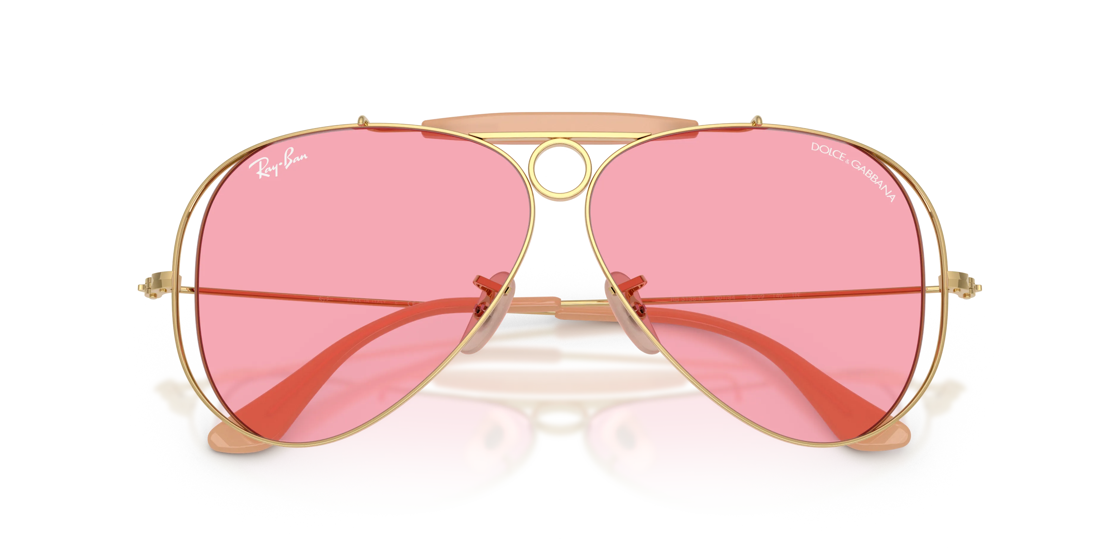 Ray - Ban RB3138M 001/84 Occhiali da sole Metallo Oro Rosa Pilot Normale - immagine 2