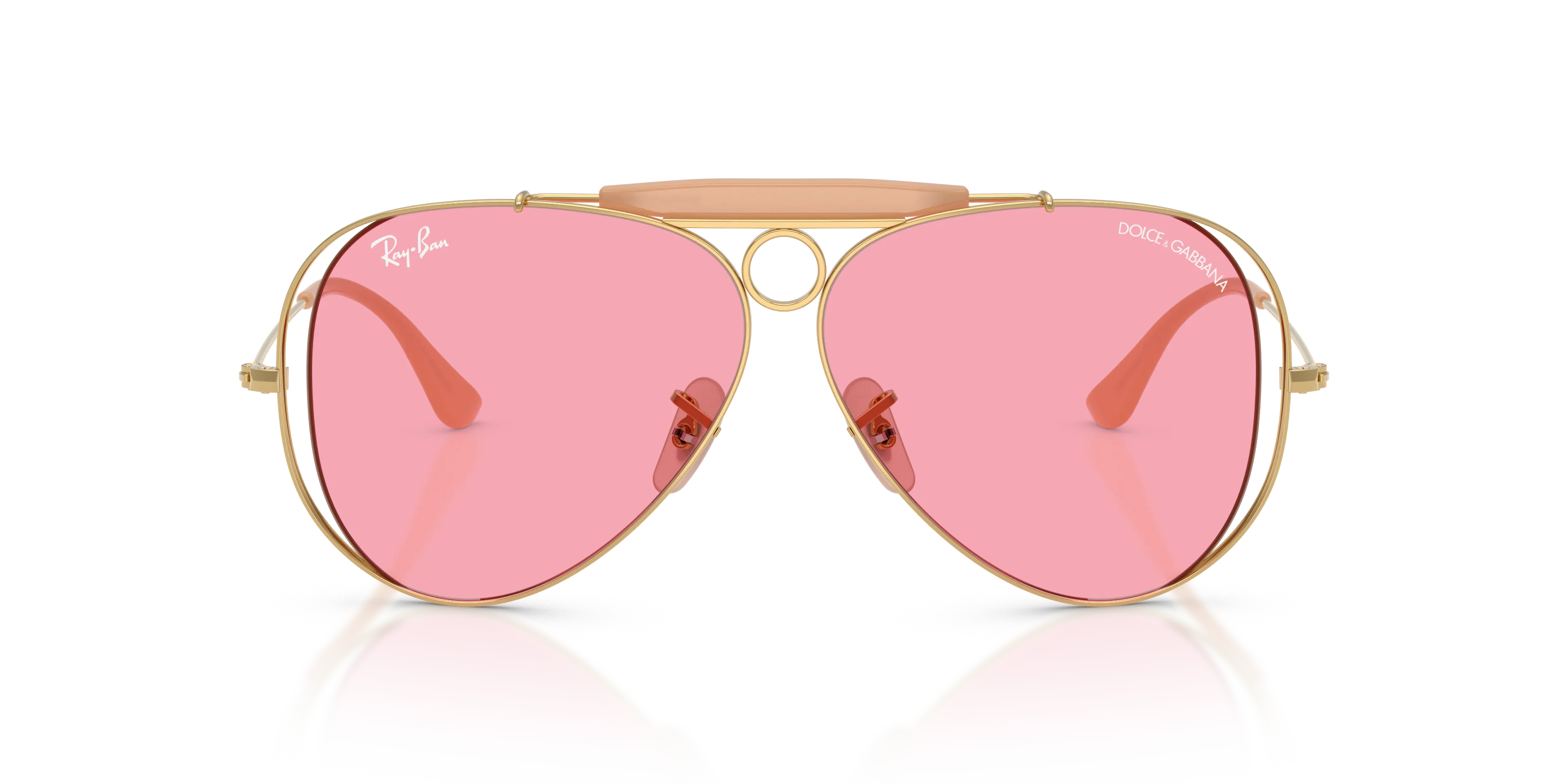 Ray - Ban RB3138M 001/84 Occhiali da sole Metallo Oro Rosa Pilot Normale - immagine 3