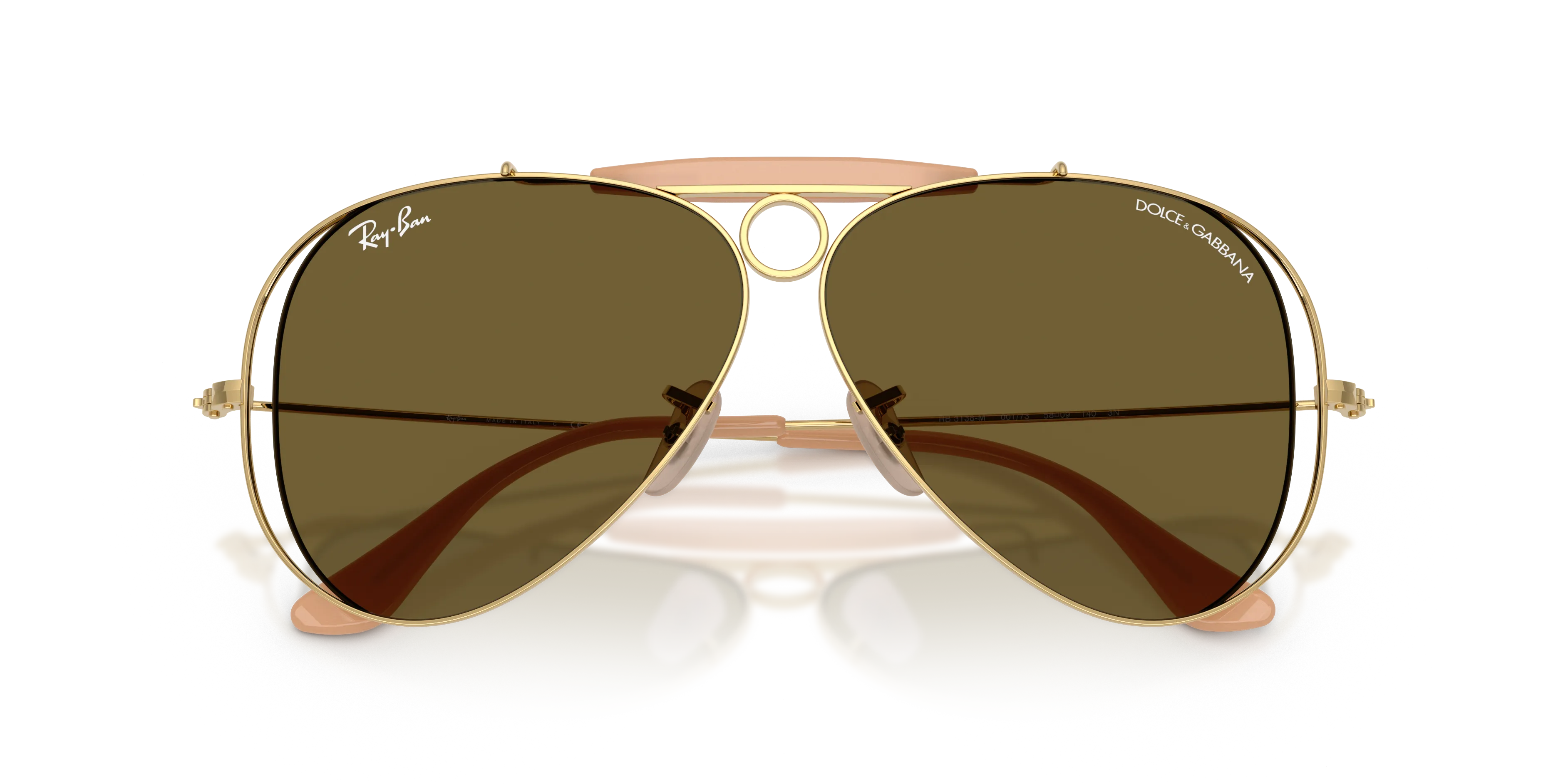 Ray - Ban RB3138M 001/73 Occhiali da sole Metallo Oro Marrone Pilot Normale - immagine 2