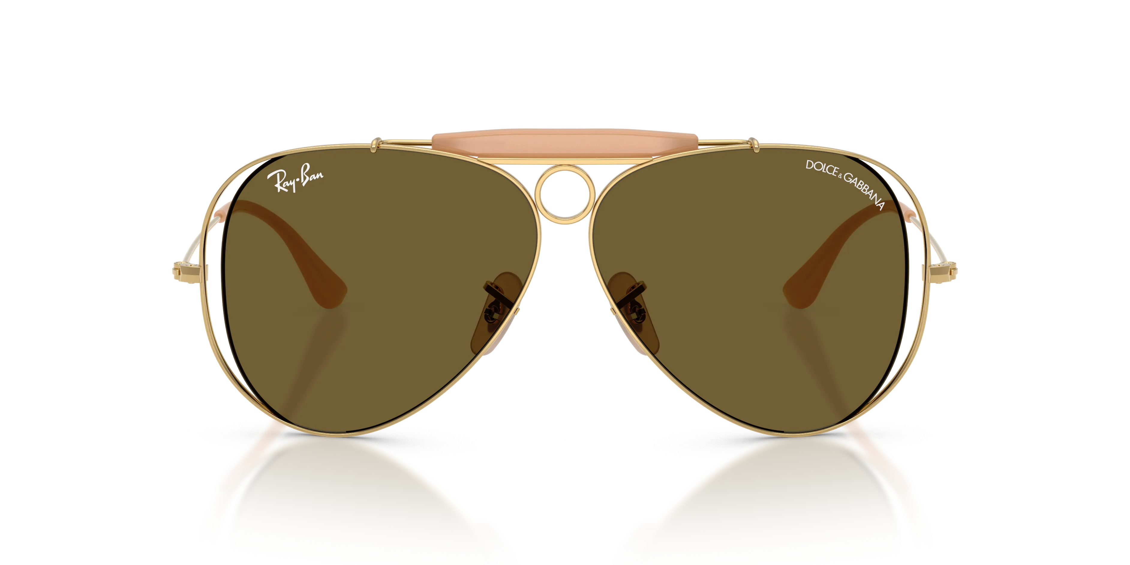 Ray - Ban RB3138M 001/73 Occhiali da sole Metallo Oro Marrone Pilot Normale - immagine 3