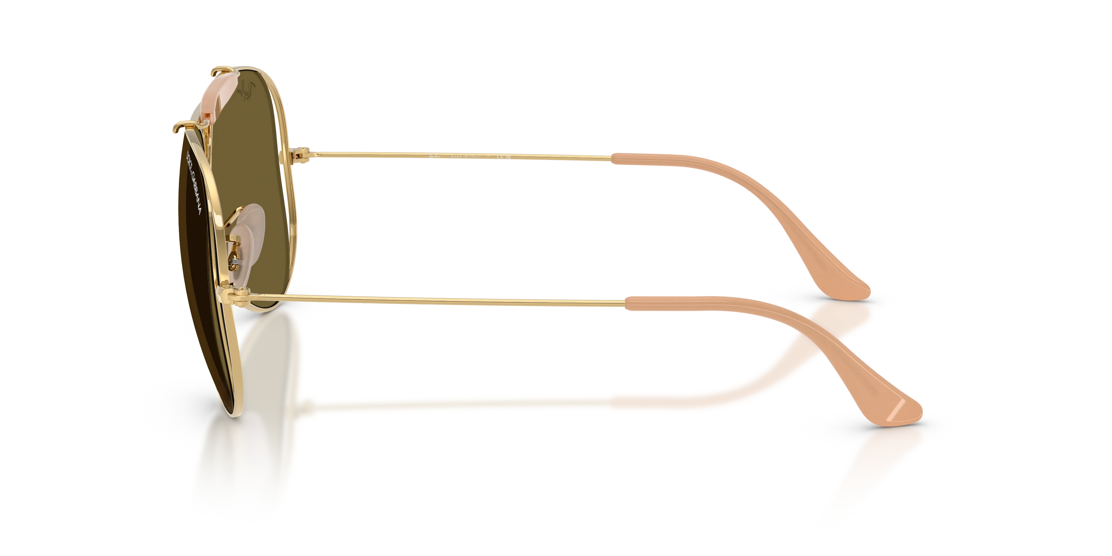 Ray - Ban RB3138M 001/73 Occhiali da sole Metallo Oro Marrone Pilot Normale - immagine 4