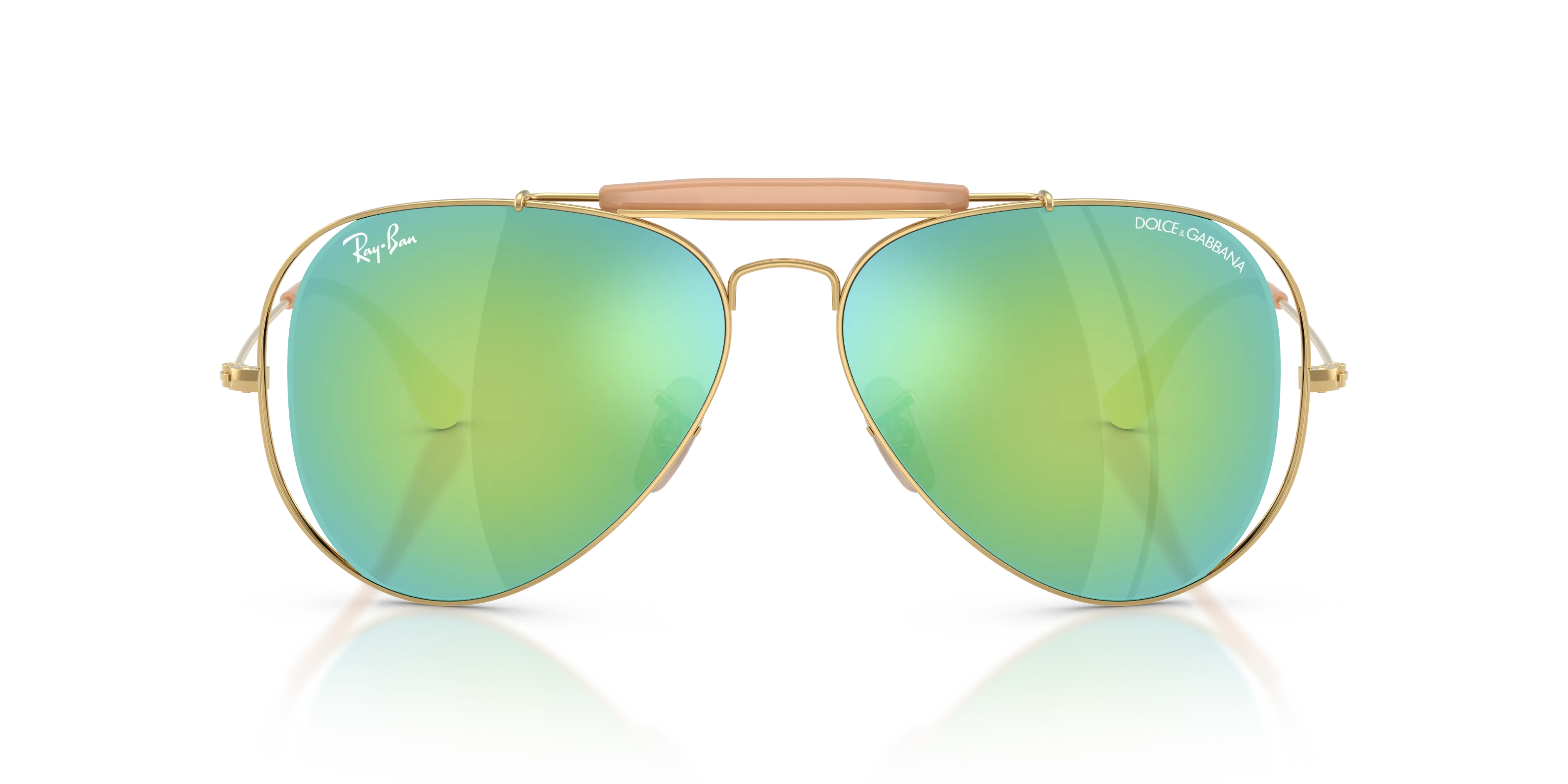 Ray - Ban RB3029M 001/8N Occhiali da sole Metallo Oro Blu Pilot Specchiate - immagine 3