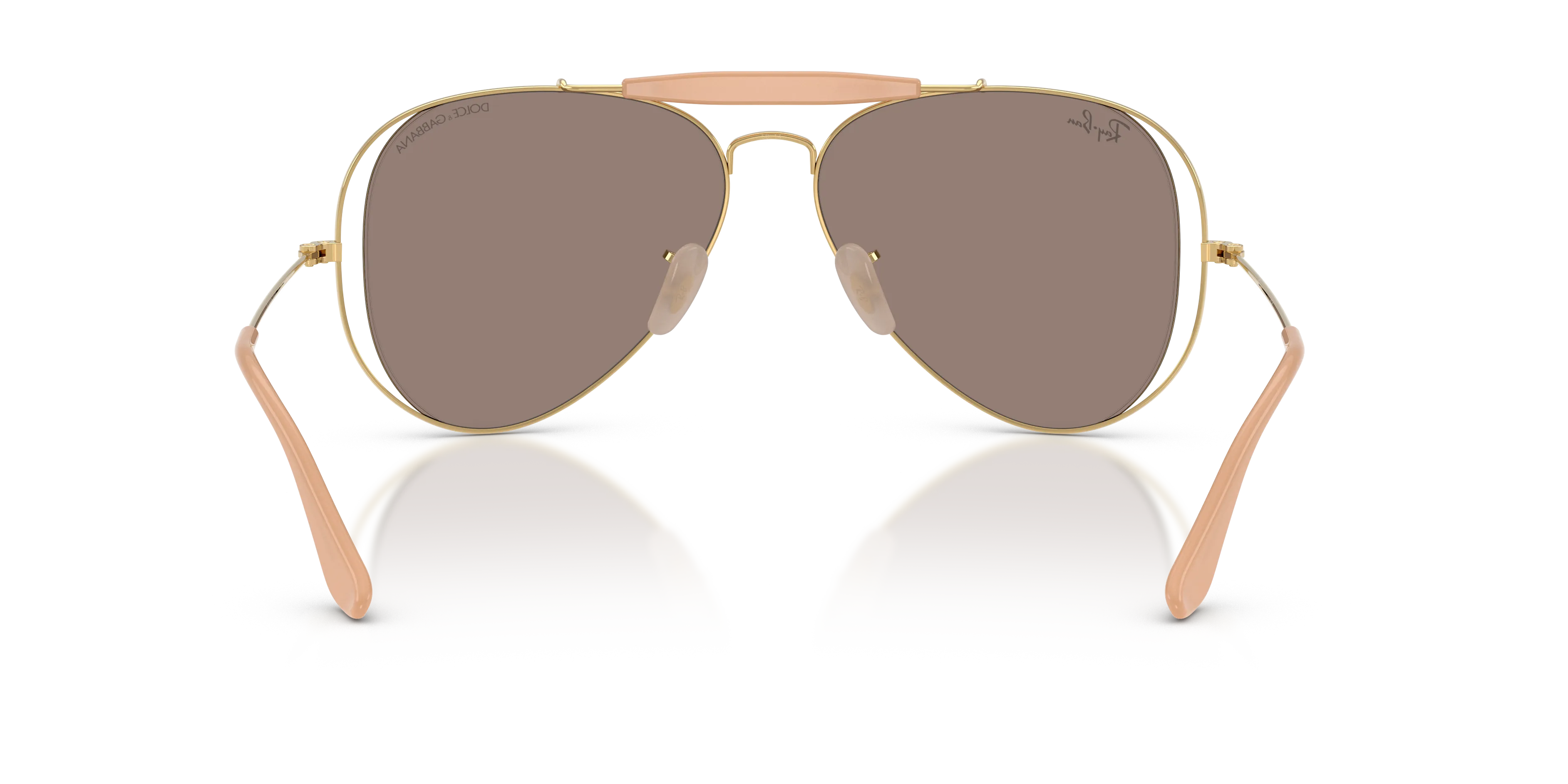 Ray - Ban RB3029M 001/0V Occhiali da sole Metallo Oro Marrone Pilot Specchiate - immagine 4