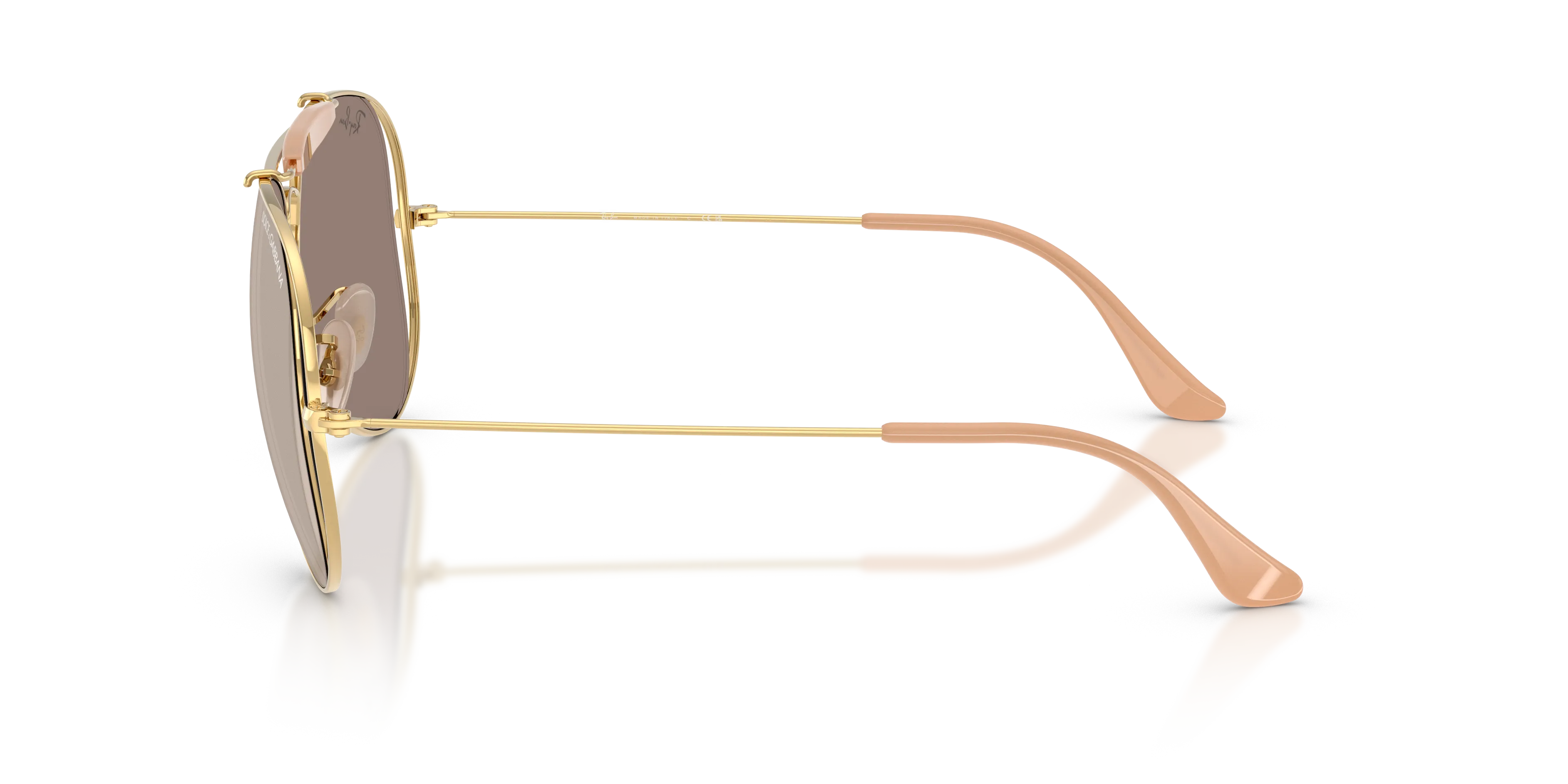 Ray - Ban RB3029M 001/0V Occhiali da sole Metallo Oro Marrone Pilot Specchiate - immagine 3