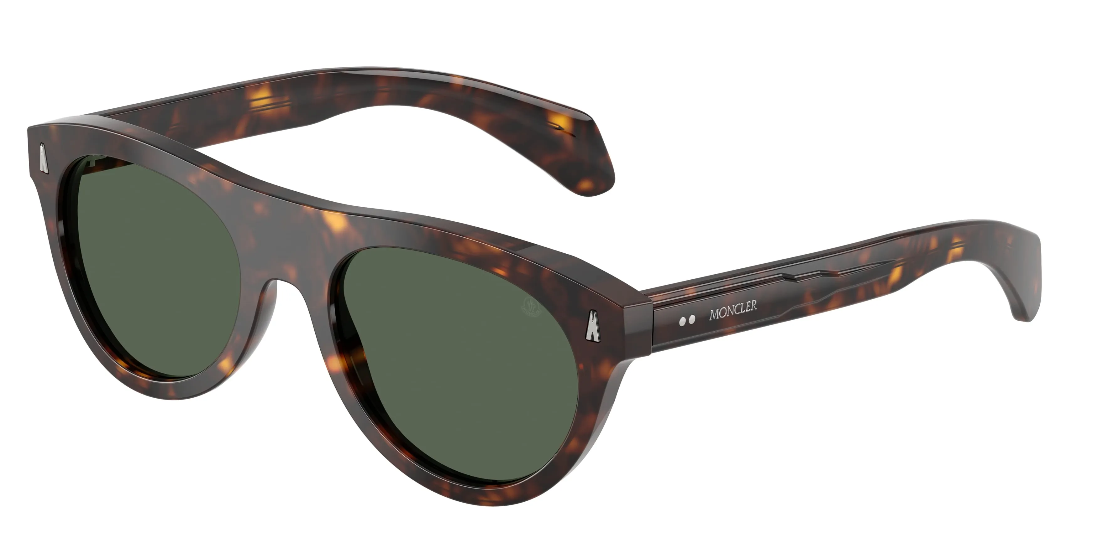 Moncler ME6022U SPLASH 300271 Occhiali da sole Acetato Tartaruga Verde Rotonda Normale - immagine 1