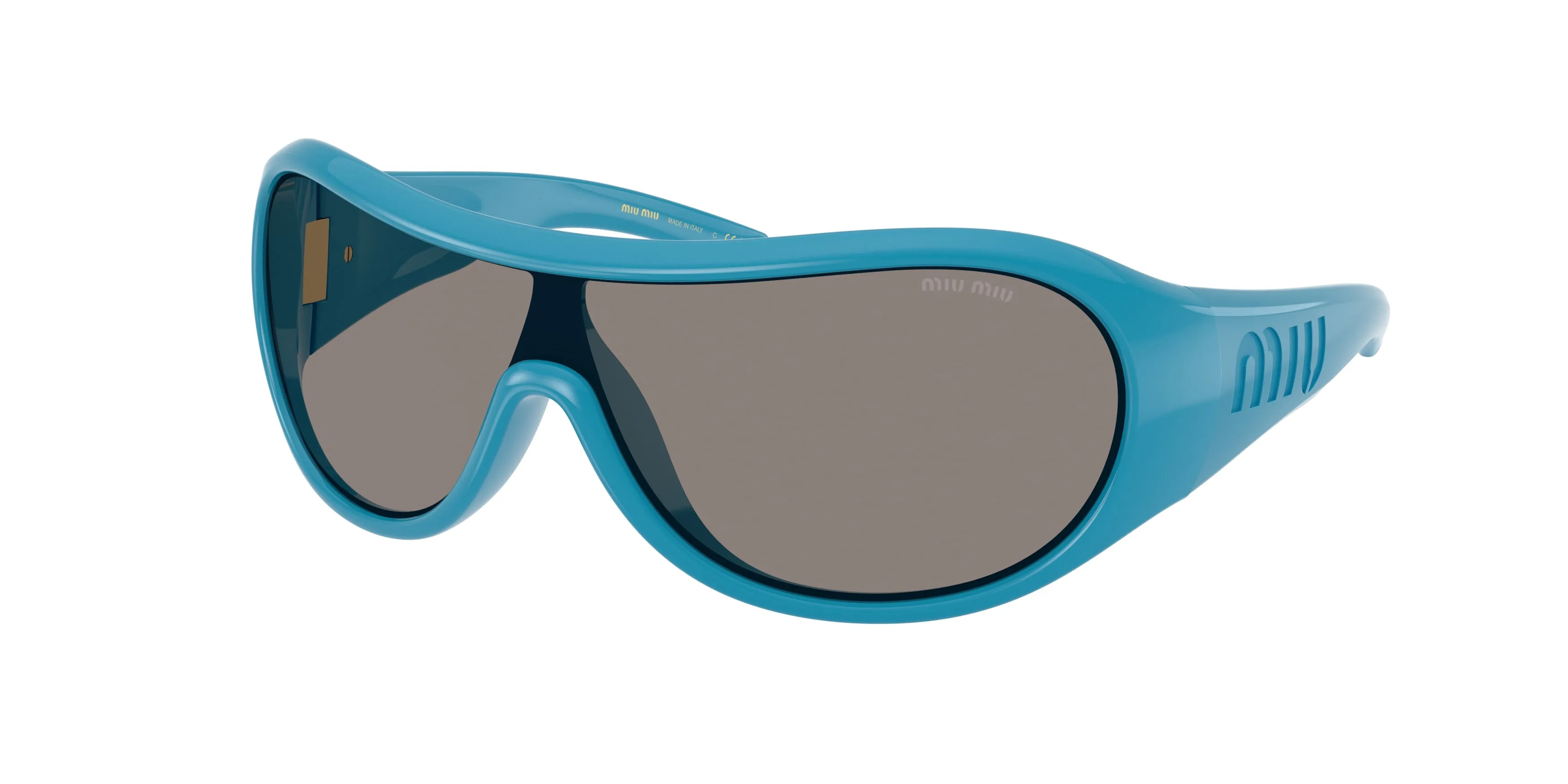 Miu Miu MU B14SU 26N80Q Occhiali da sole Iniettato Blu Grigio Geometrica Normale - immagine 1