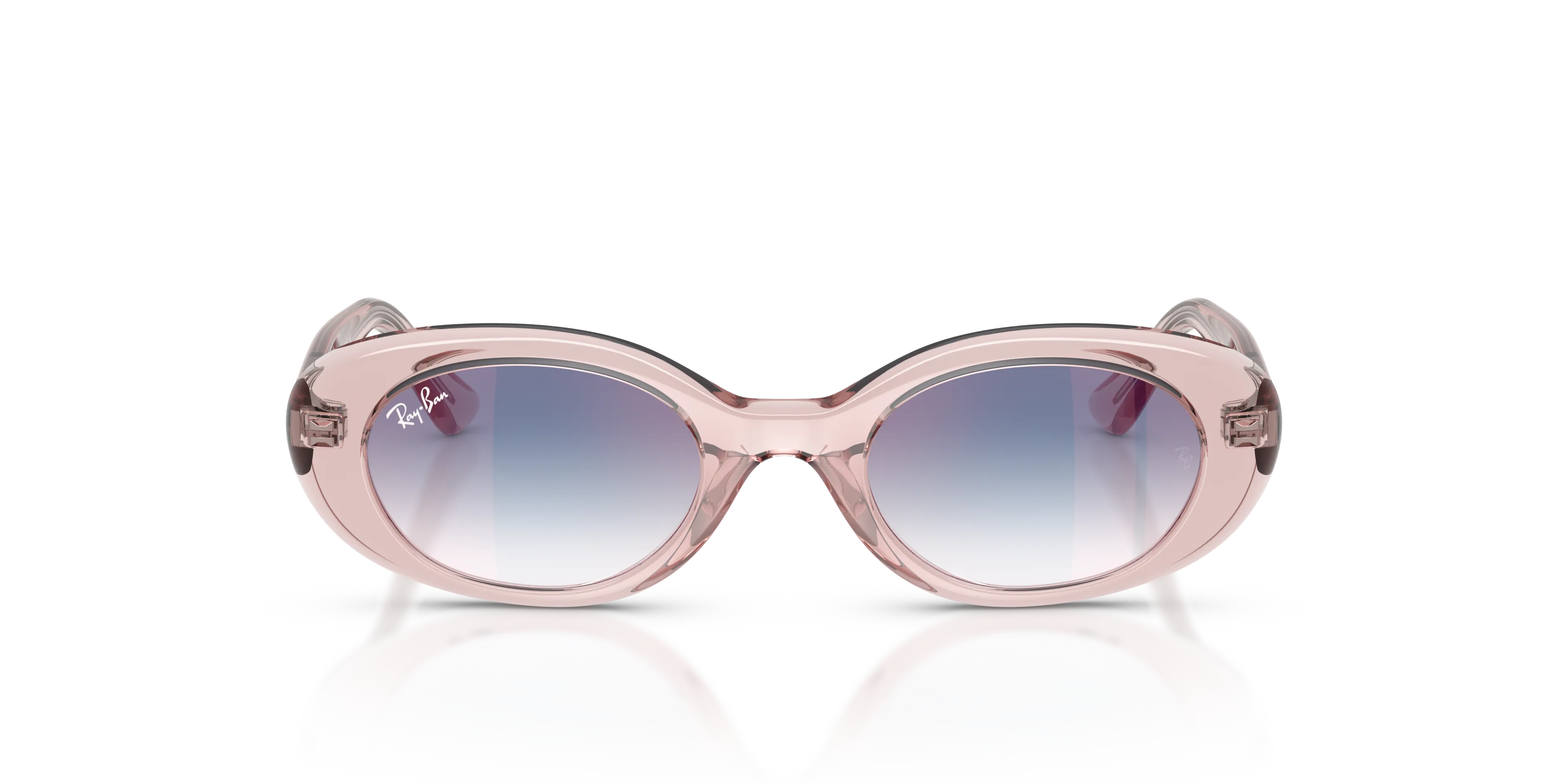 Ray - Ban RJ9141S 7218U0 Occhiali da sole bambino Iniettato Rosa Rotonda Specchiate Sfumato - immagine 3