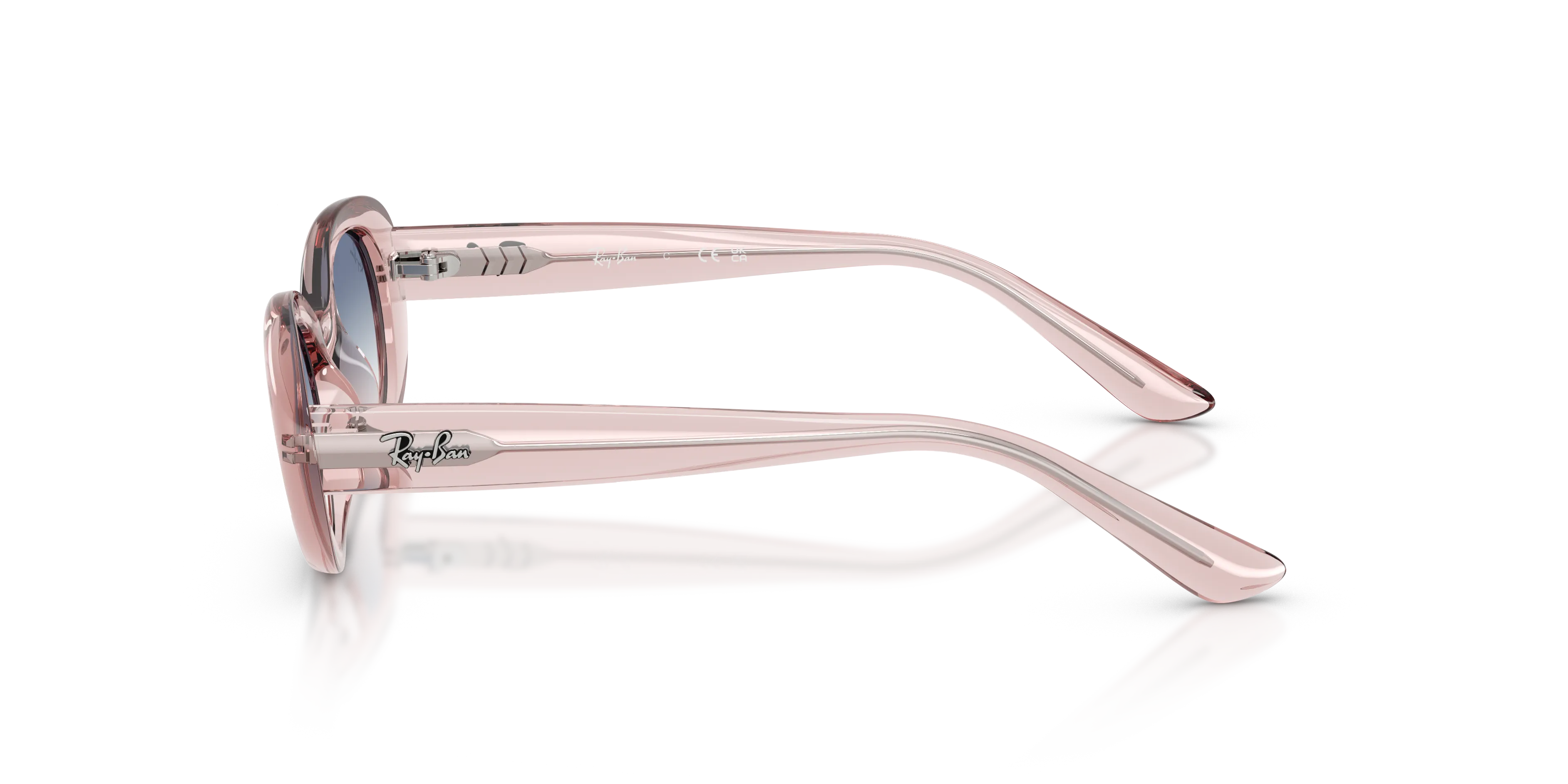 Ray - Ban RJ9141S 7218U0 Occhiali da sole bambino Iniettato Rosa Rotonda Specchiate Sfumato - immagine 4