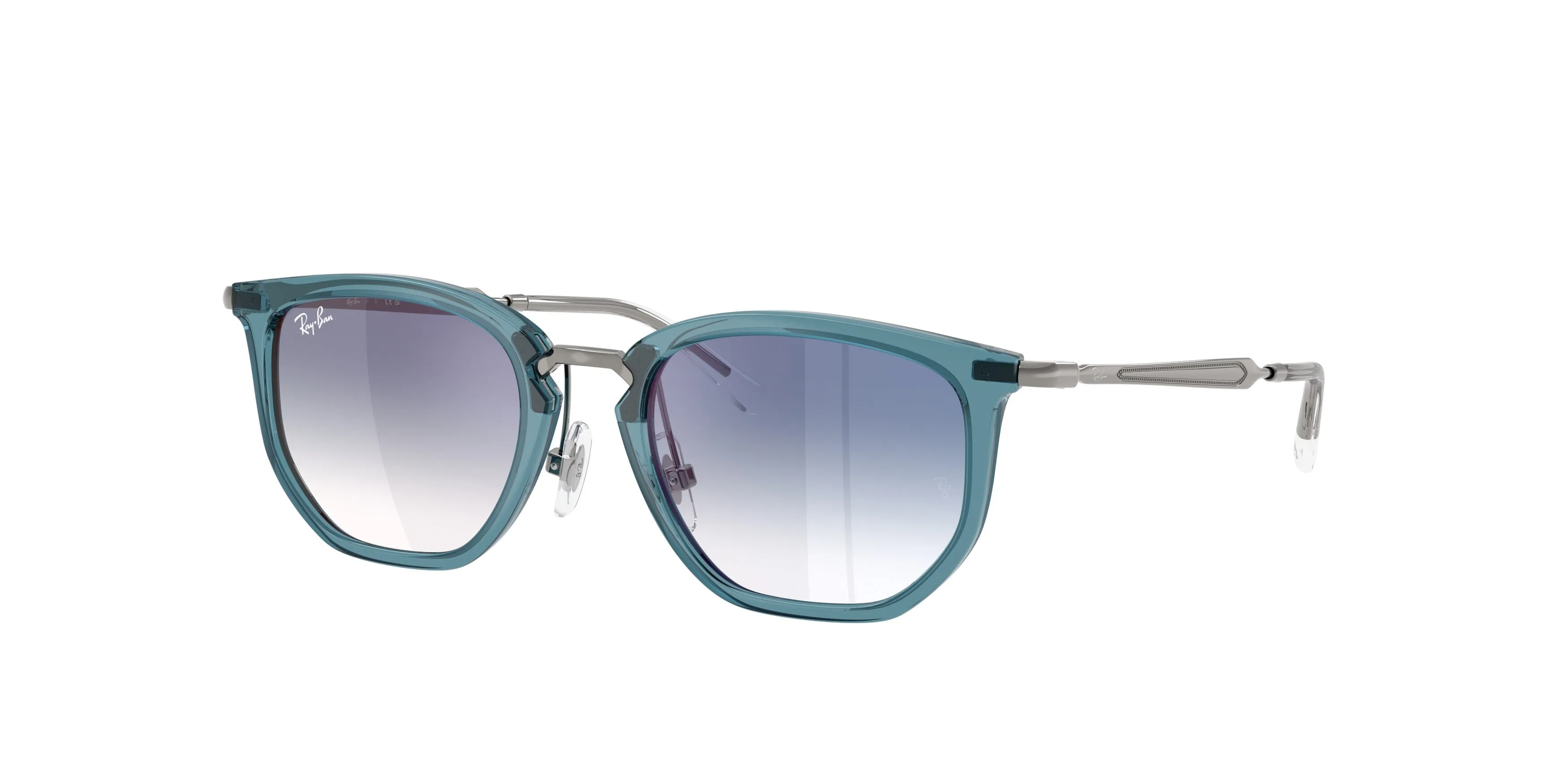 Ray - Ban RJ9085S 7222U0 Occhiali da sole bambino Nylon Blu Geometrica Specchiate Sfumato - immagine 1