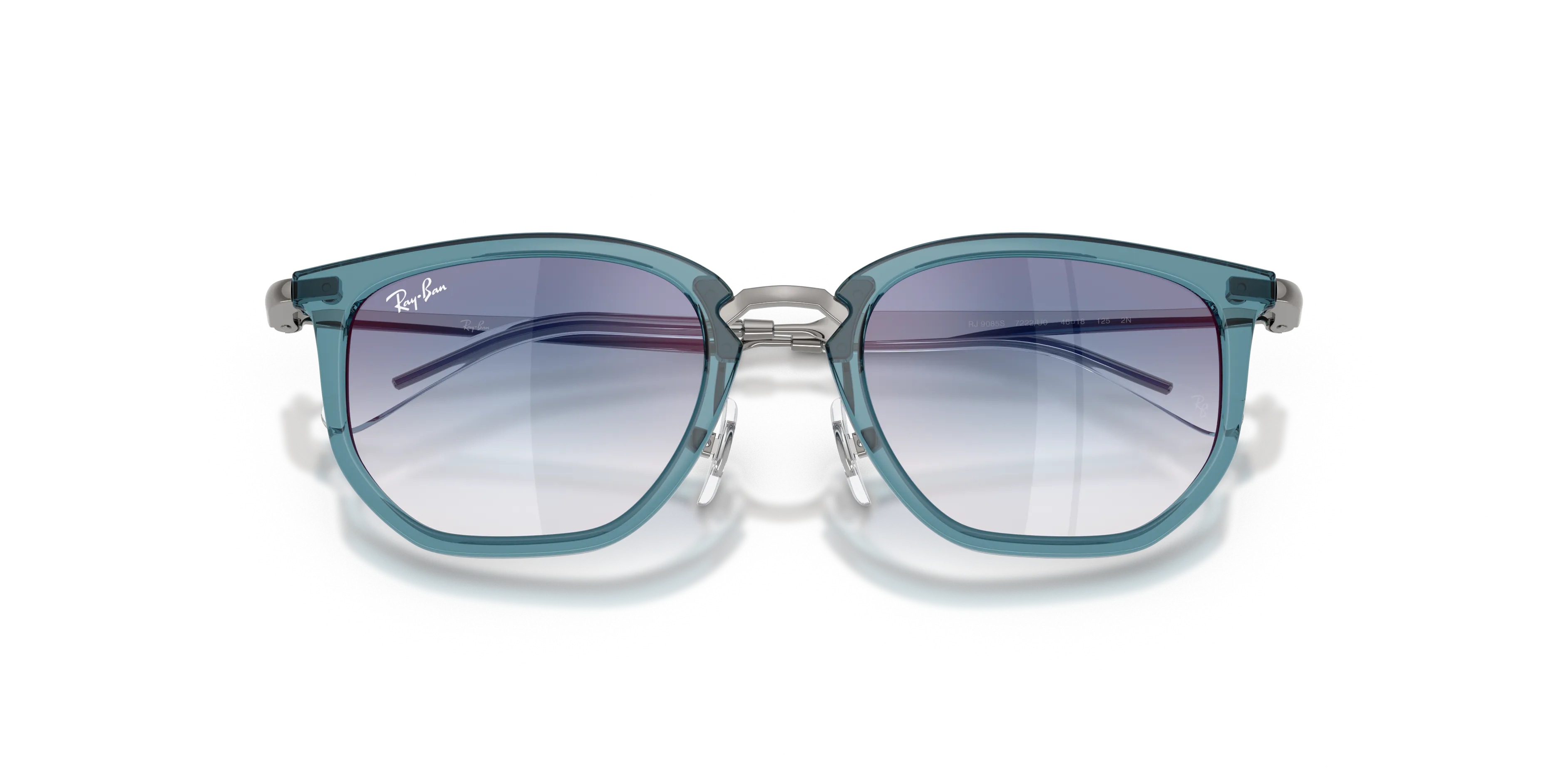 Ray - Ban RJ9085S 7222U0 Occhiali da sole bambino Nylon Blu Geometrica Specchiate Sfumato - immagine 2