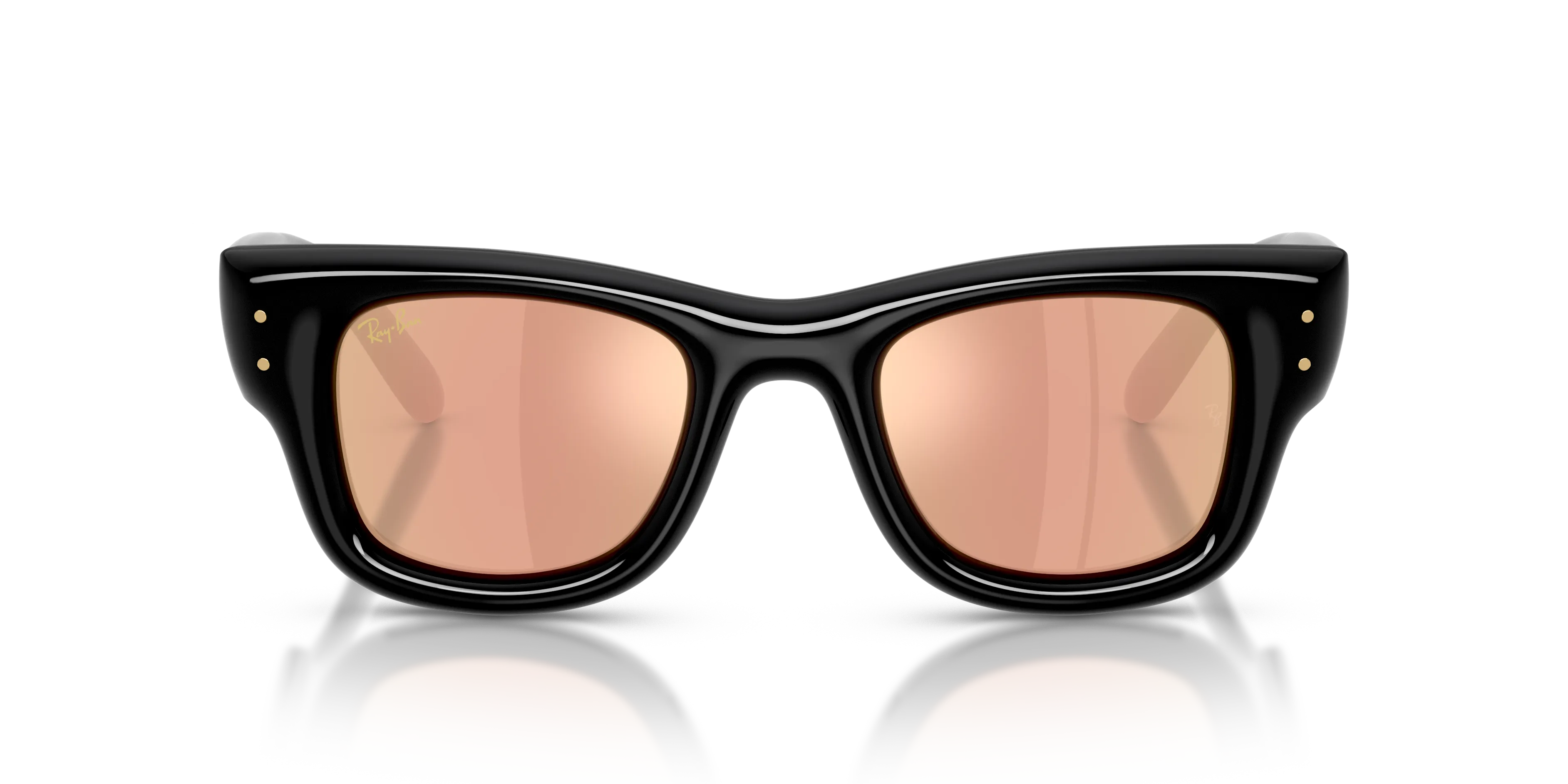 Ray - Ban RB4940 WAYFARER PUFFER 601/7J Occhiali da sole Nylon Nero Marrone Squadrata Specchiate - immagine 3
